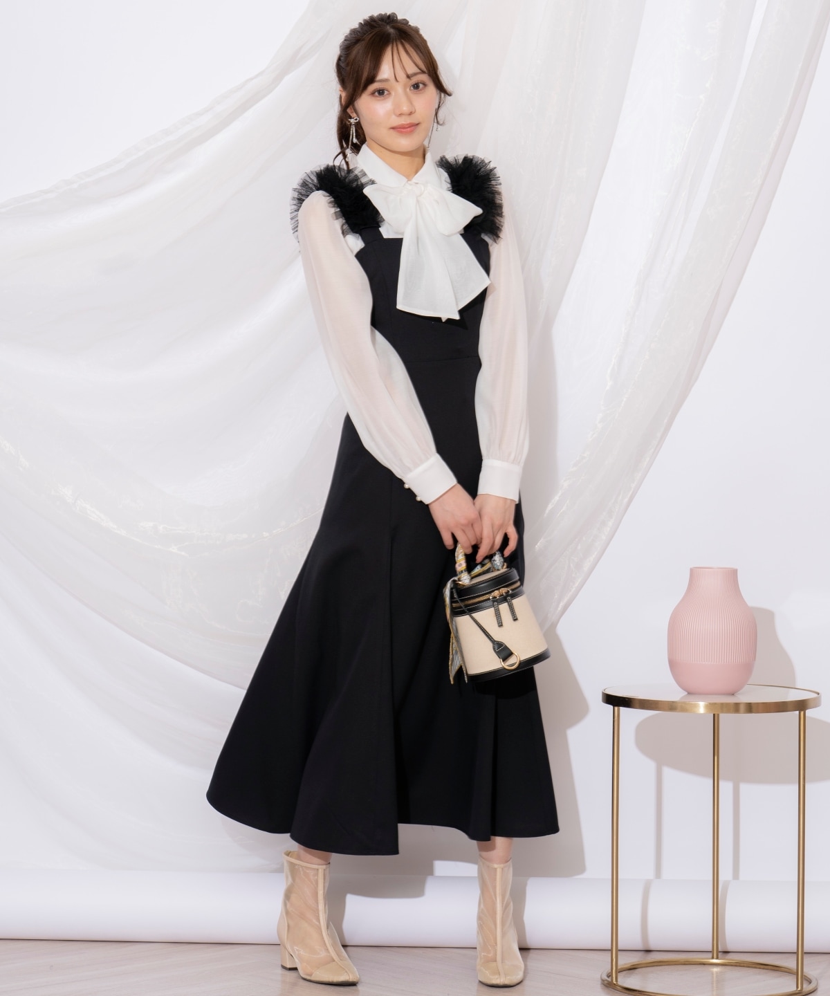 チュールフリルマーメイドジャンスカ