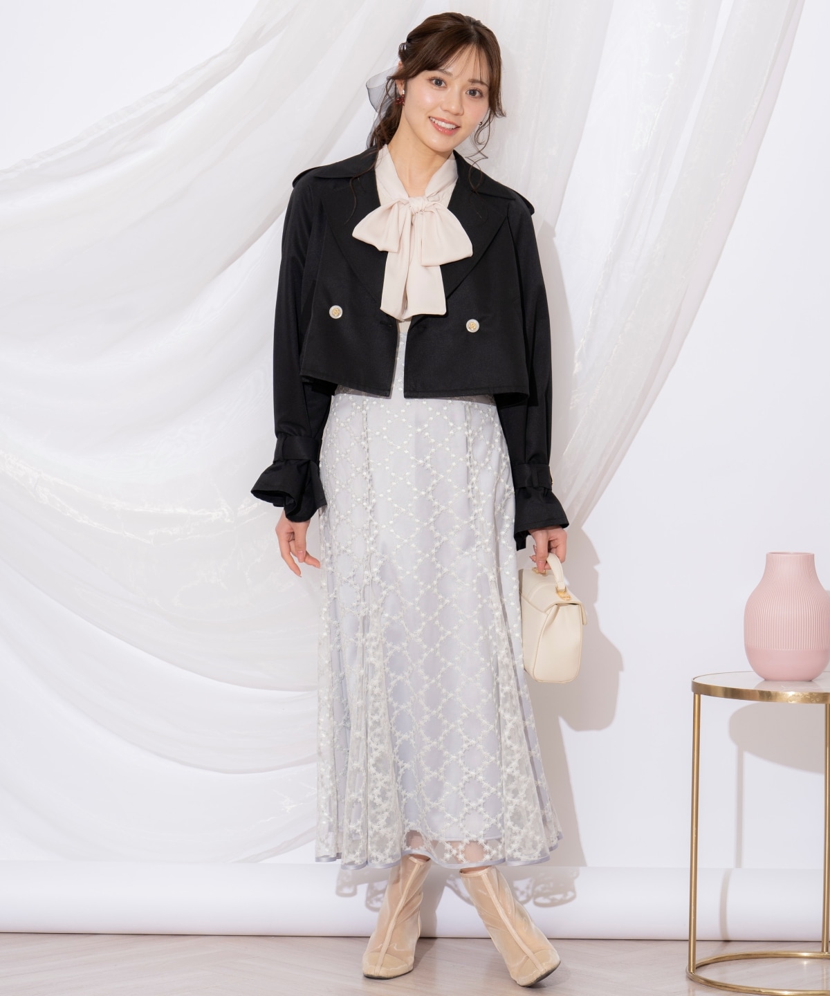 キャンディスリーブショートトレンチコート