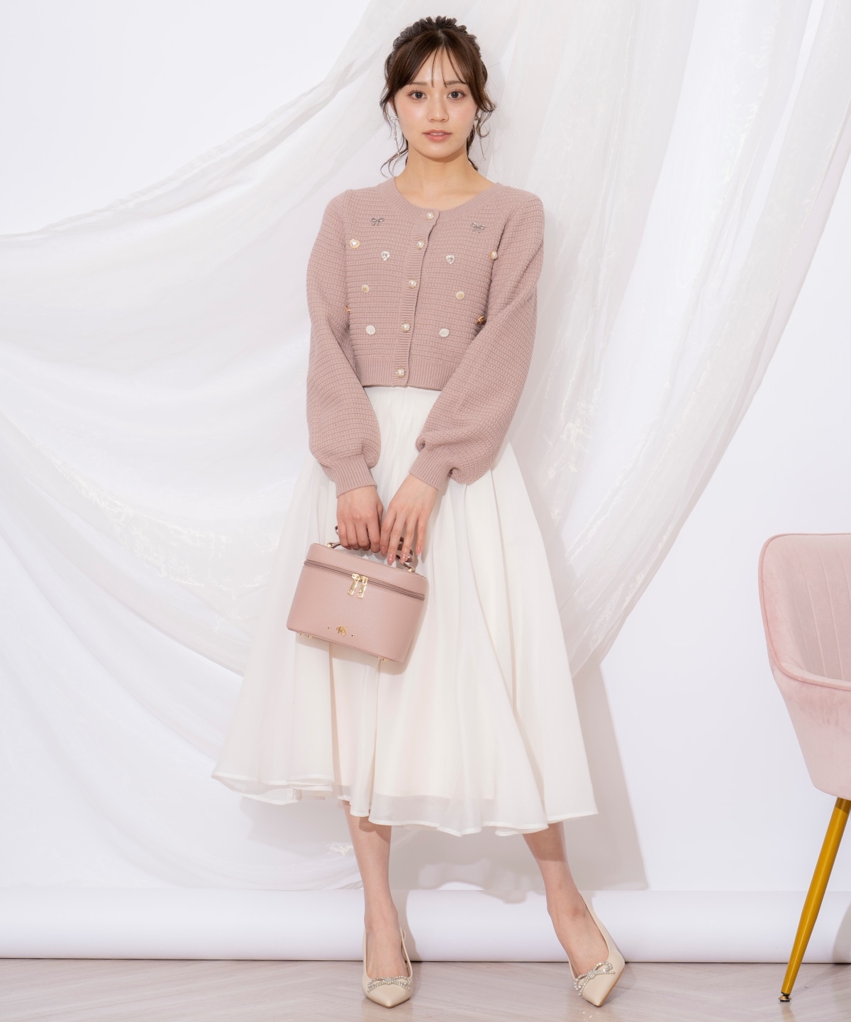 シャイニービジューカーディガン