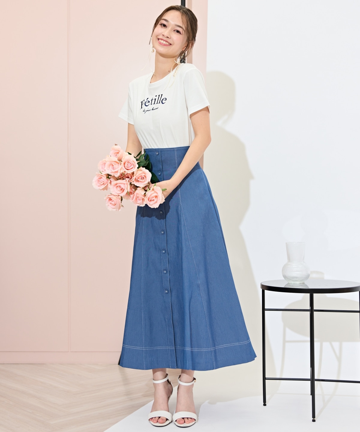 PetilleクルーネックTシャツ