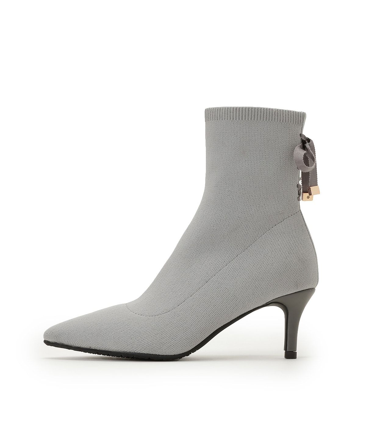 レースアップリボンソックスブーツ