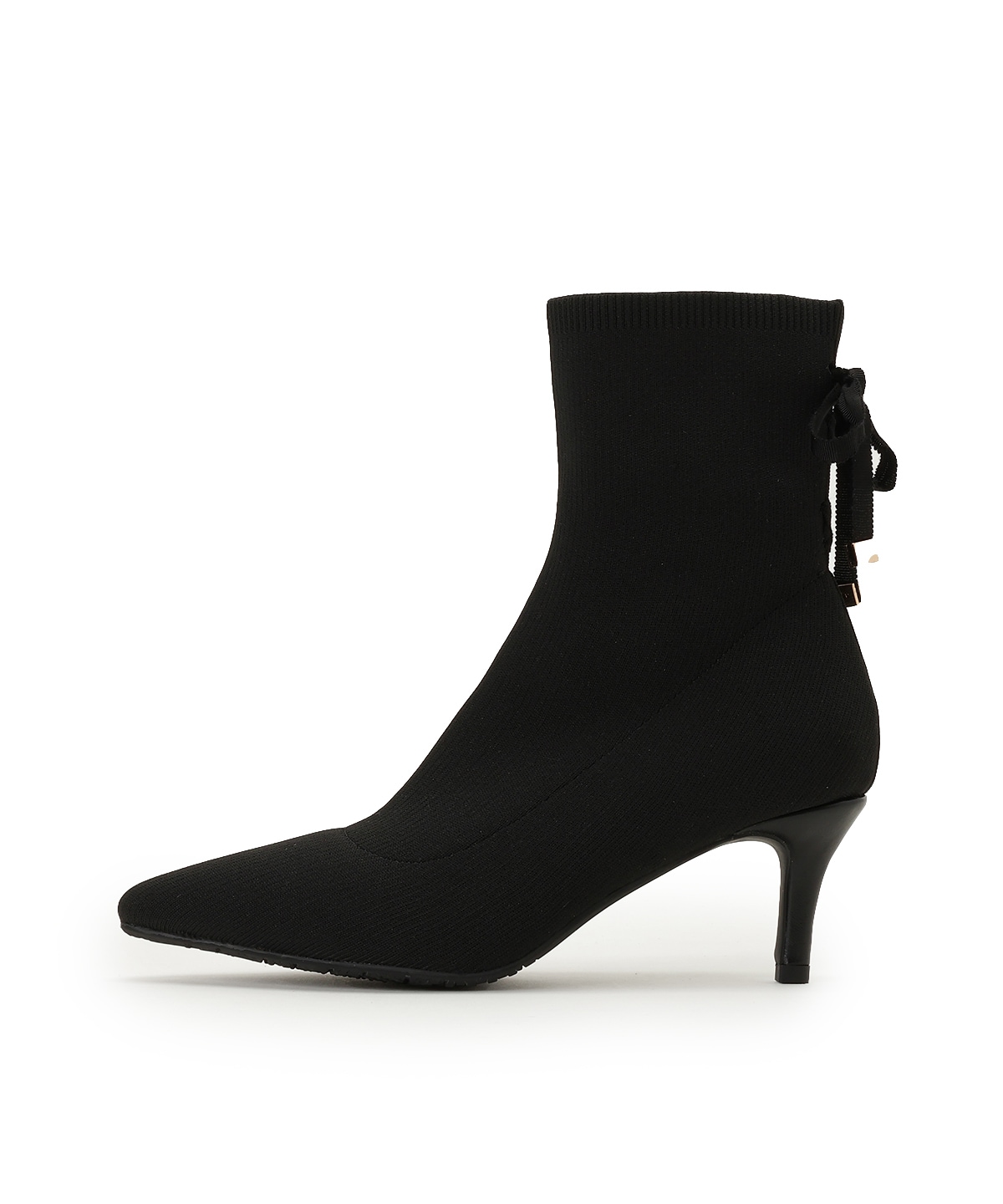 レースアップリボンソックスブーツ