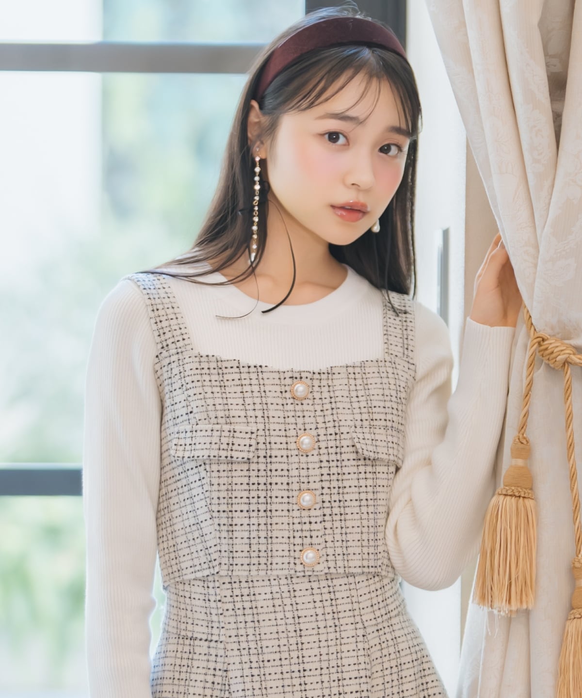 【ツイードセットアップシリーズ】ツイードビスチェ