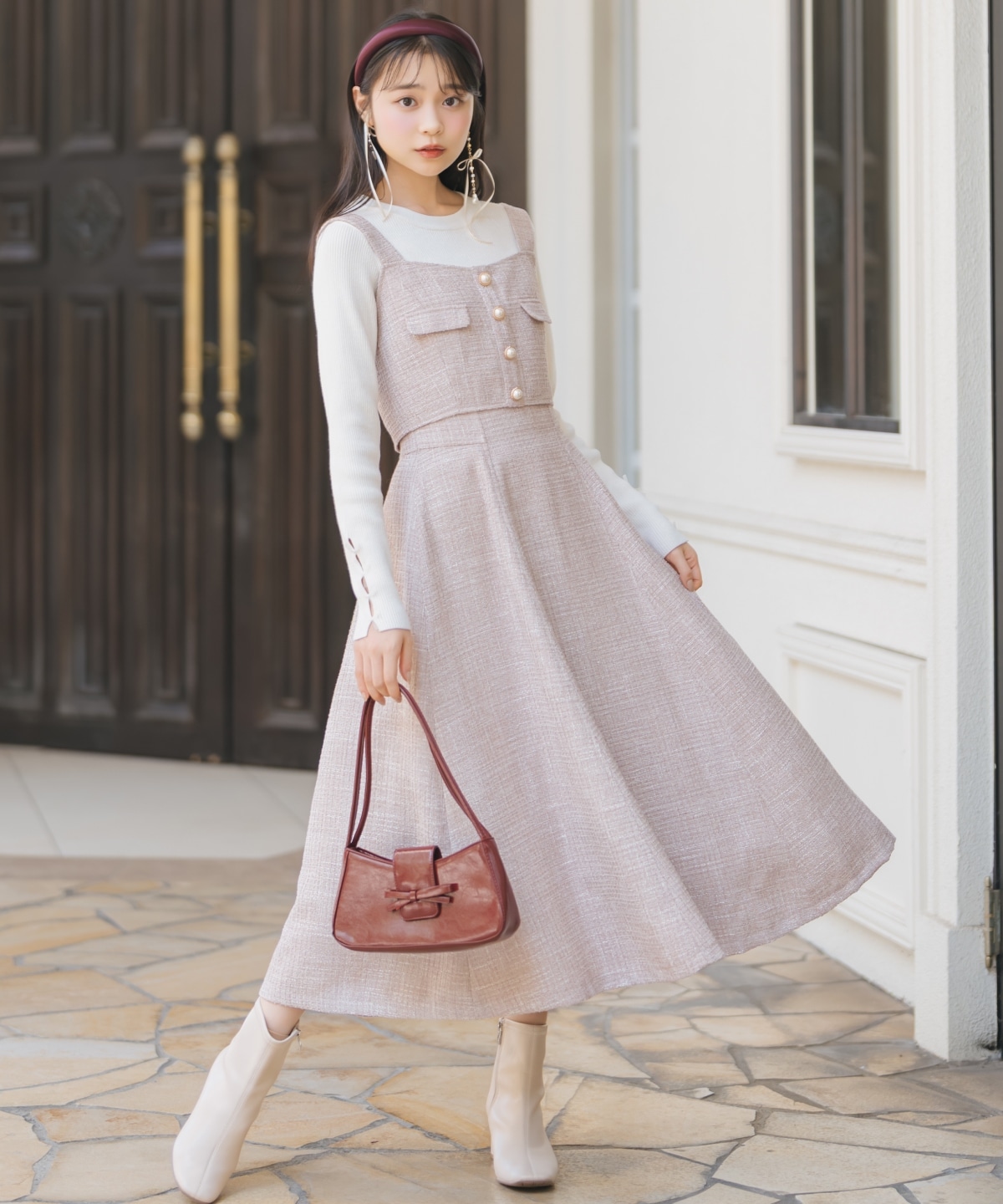 【ツイードセットアップシリーズ】ツイードビスチェ