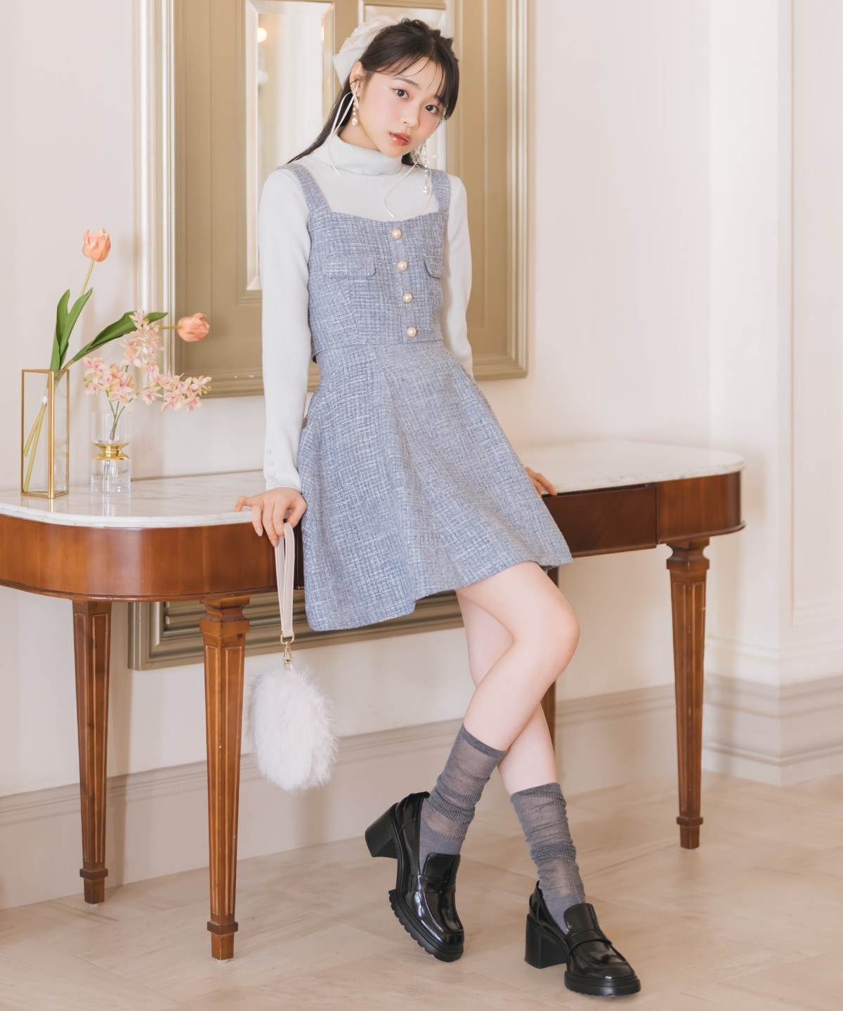 【ツイードセットアップシリーズ】ツイードビスチェ