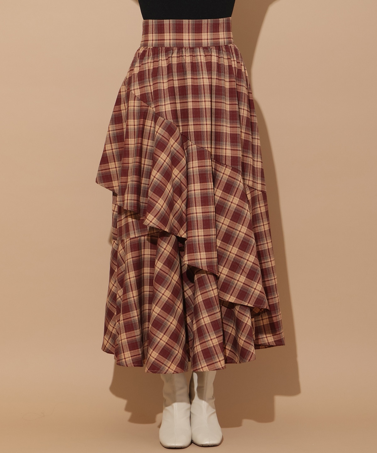 アシメフリルレイヤードスカート