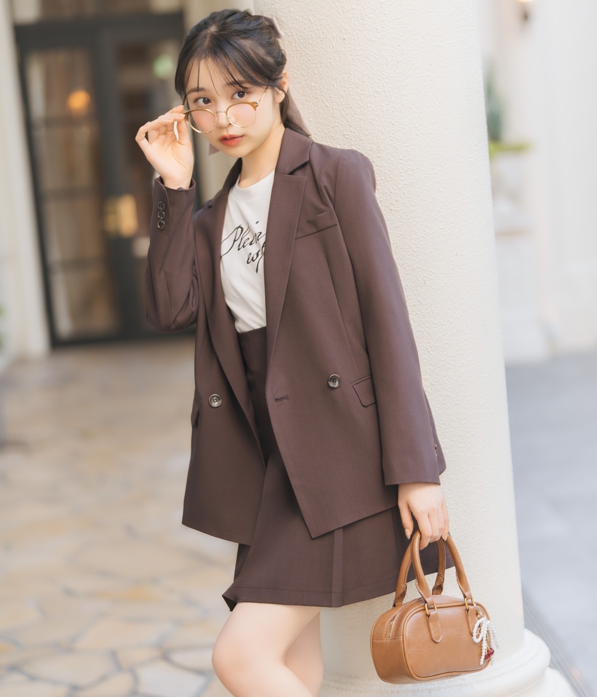 ハイウエストプリーツミニスカート