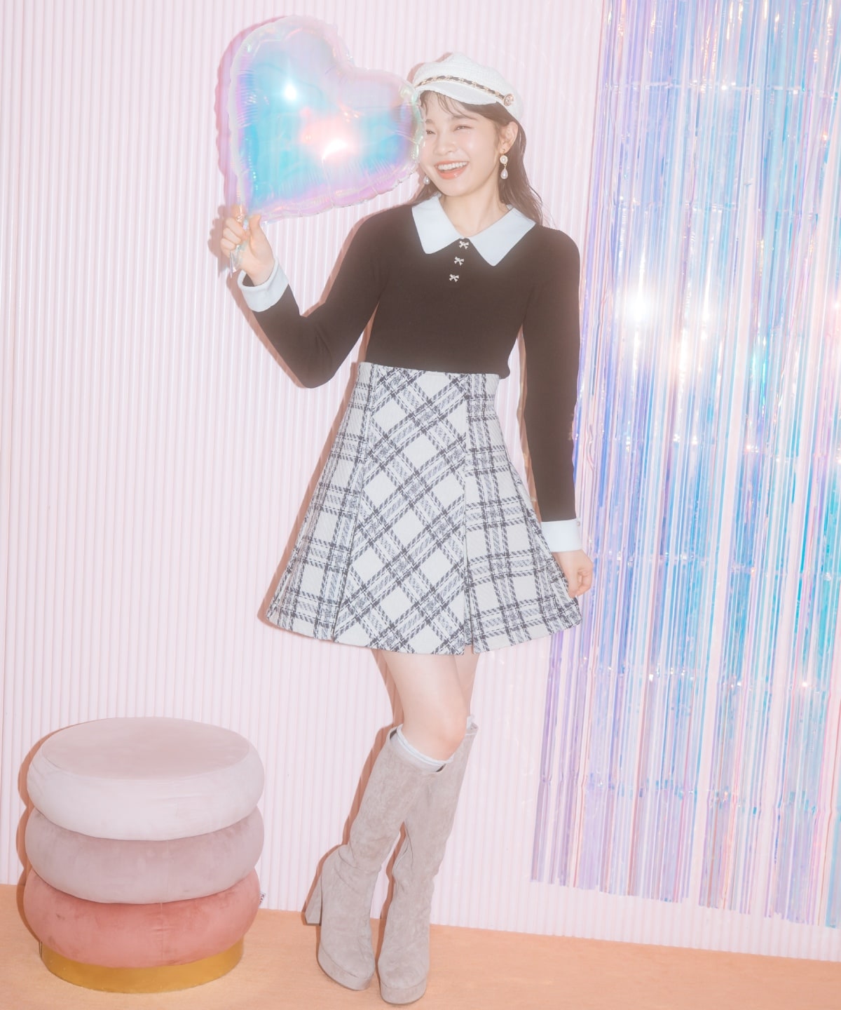 【1/1(thu)10時発売 New Year's Item】ボックスプリーツミニスカート