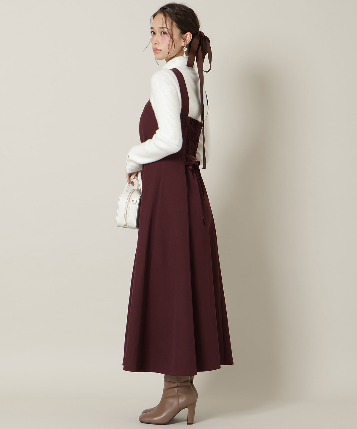 ZIPデザインフレアジャンスカ