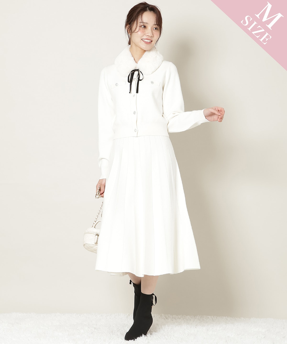 【11/21(fri)10時発売】ファーティペット付きニットSETUP