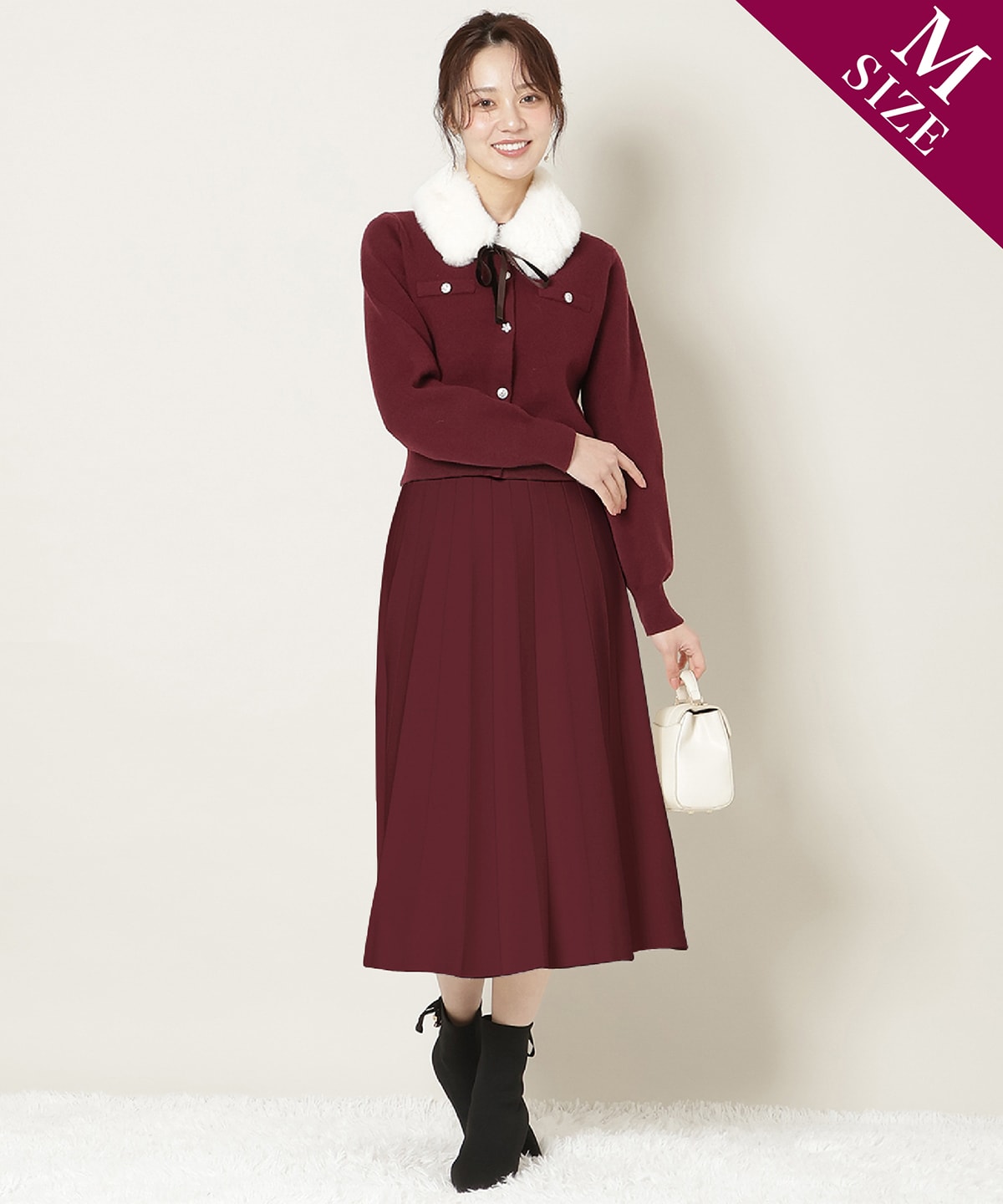 【11/21(fri)10時発売】ファーティペット付きニットSETUP