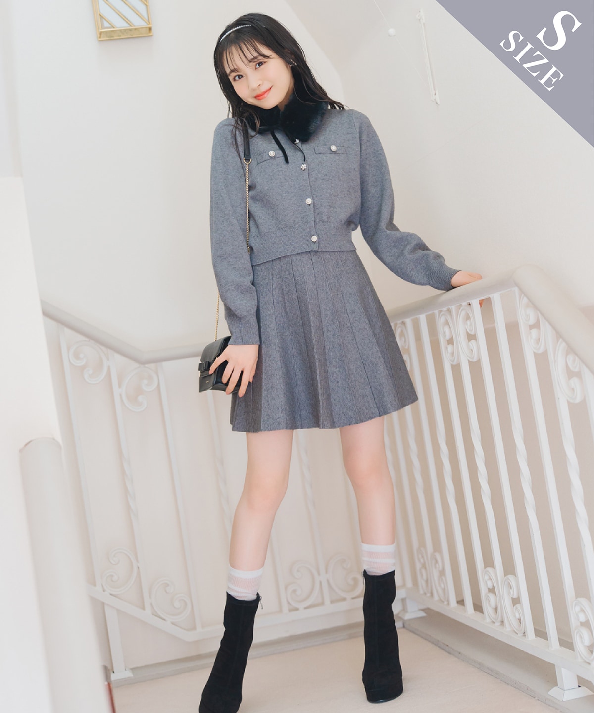 【11/21(fri)10時発売】ファーティペット付きニットSETUP