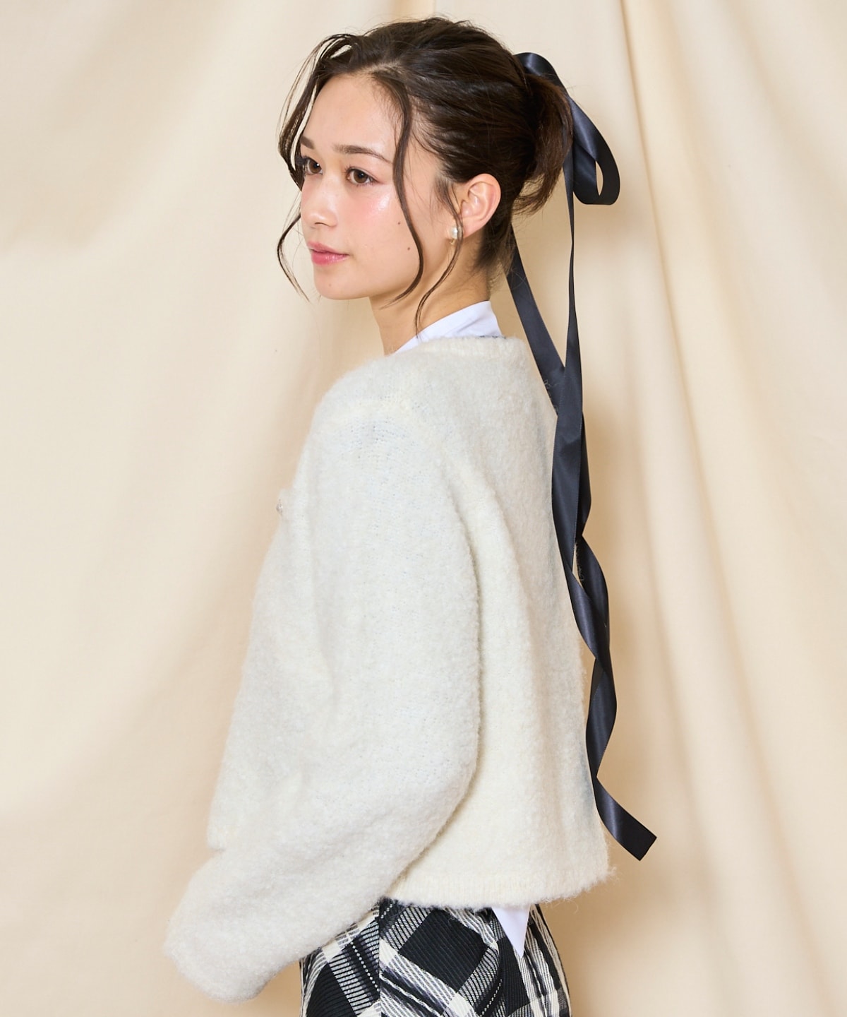 ループヤーンニットジャケット