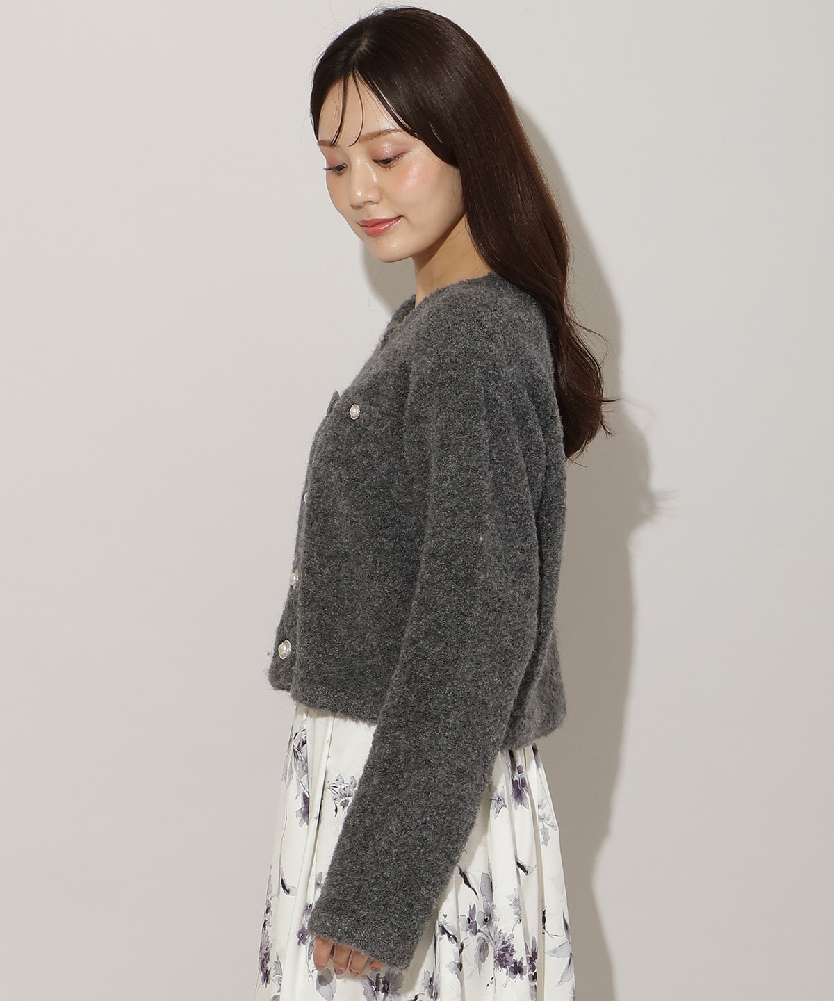 ループヤーンニットジャケット