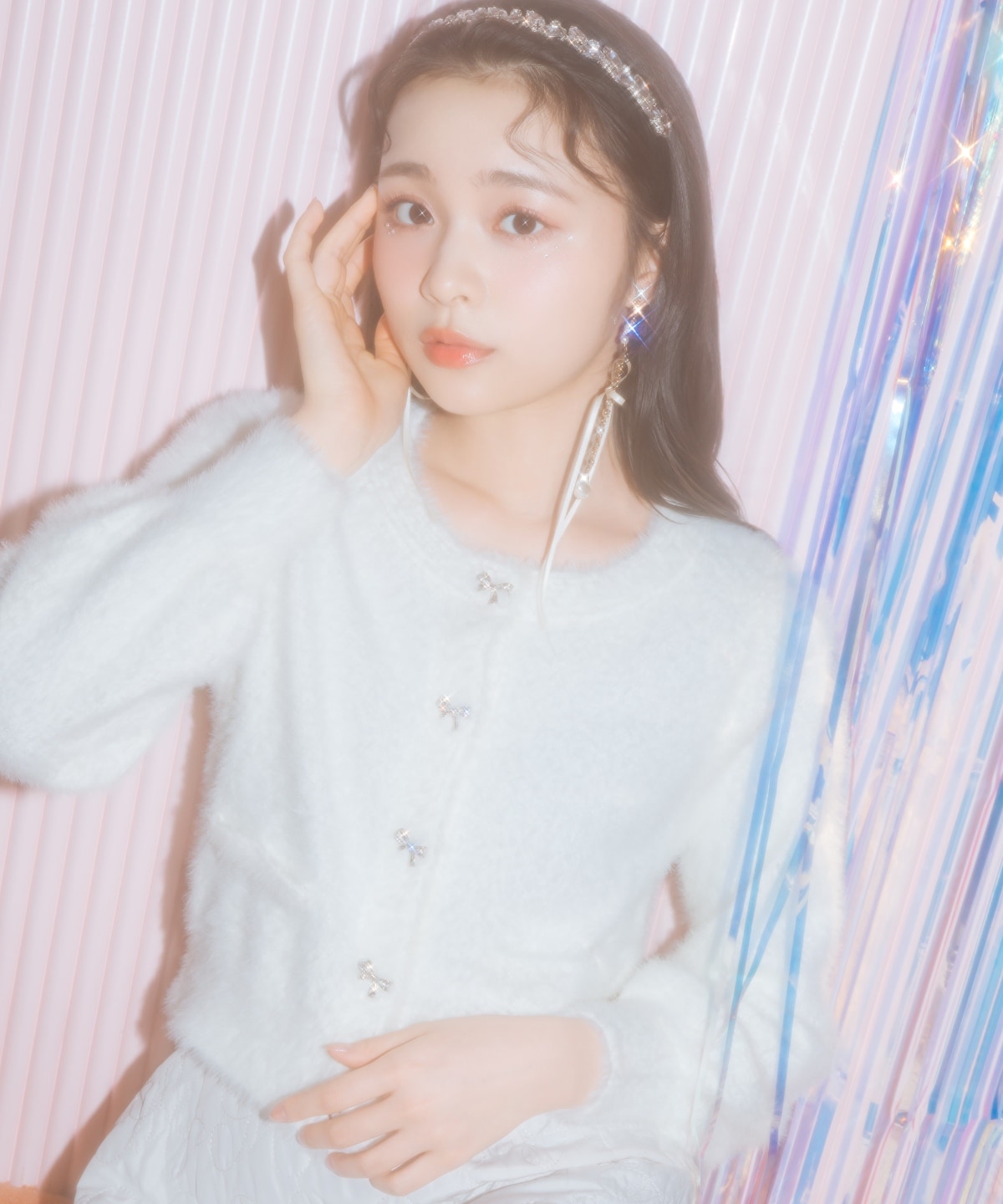 【1/1(thu)10時発売 New Year's Item】リボンボタンフェザーカーディガン