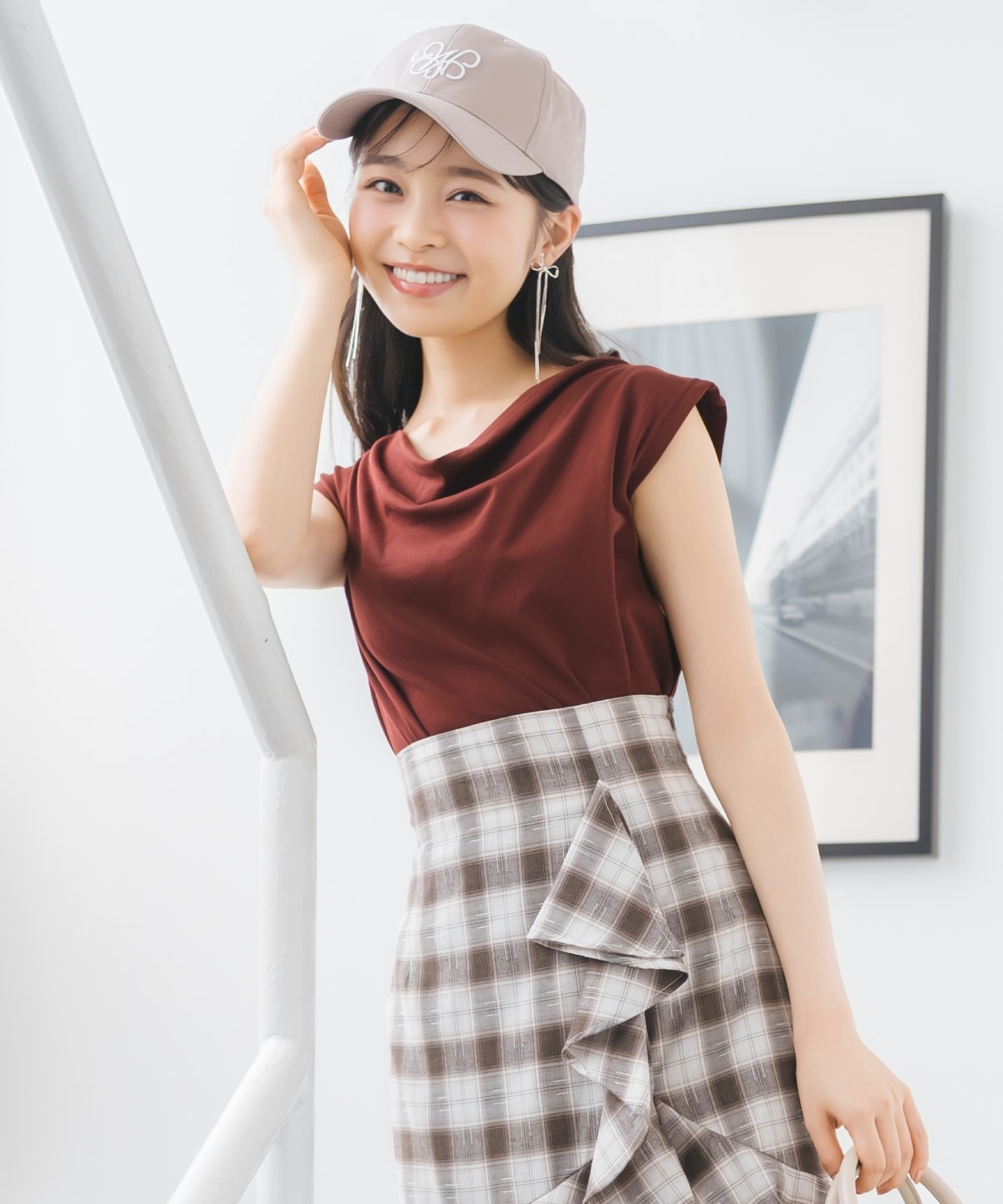 ドレープデザインカットトップス