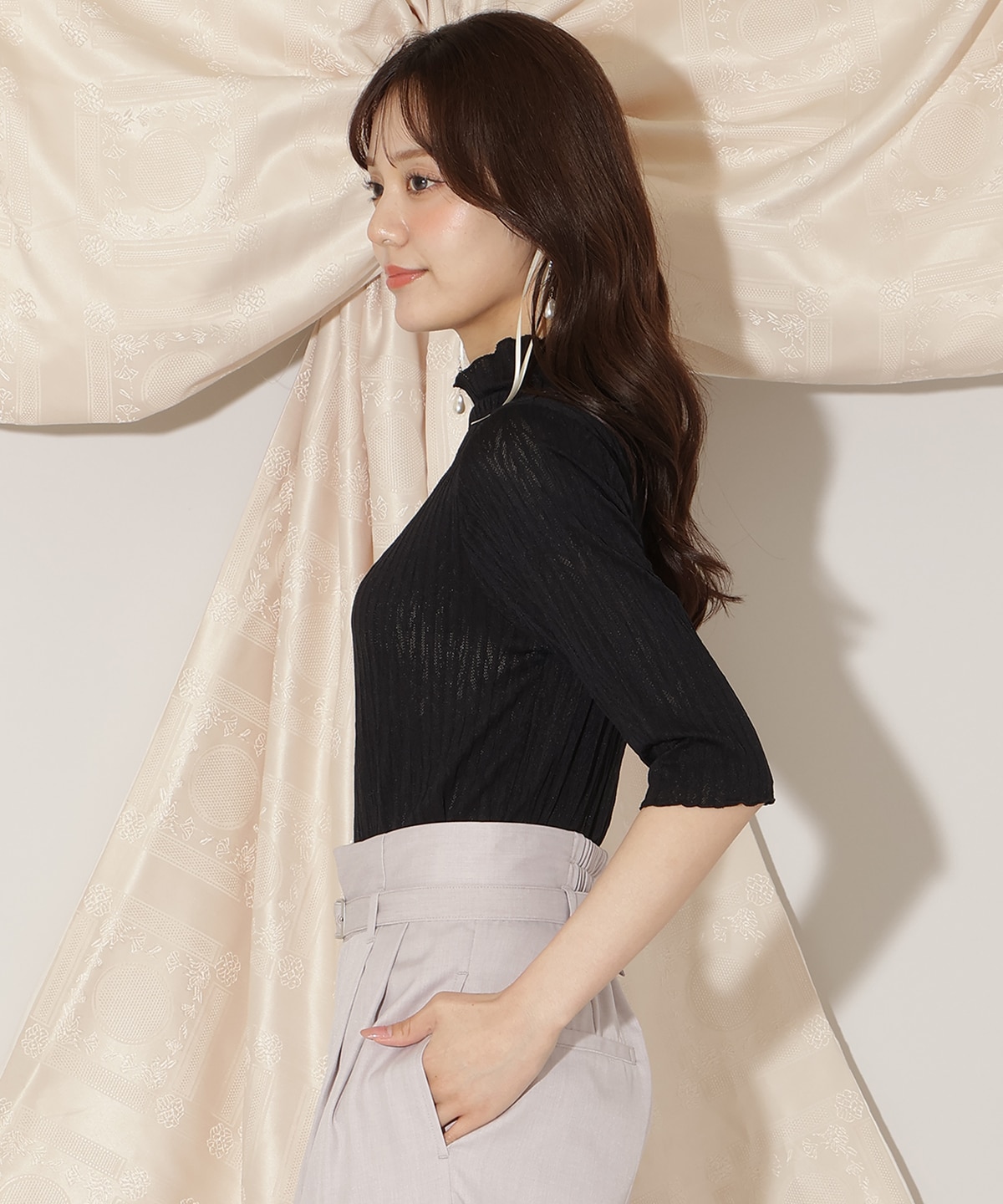 メロウハイネックインナートップス