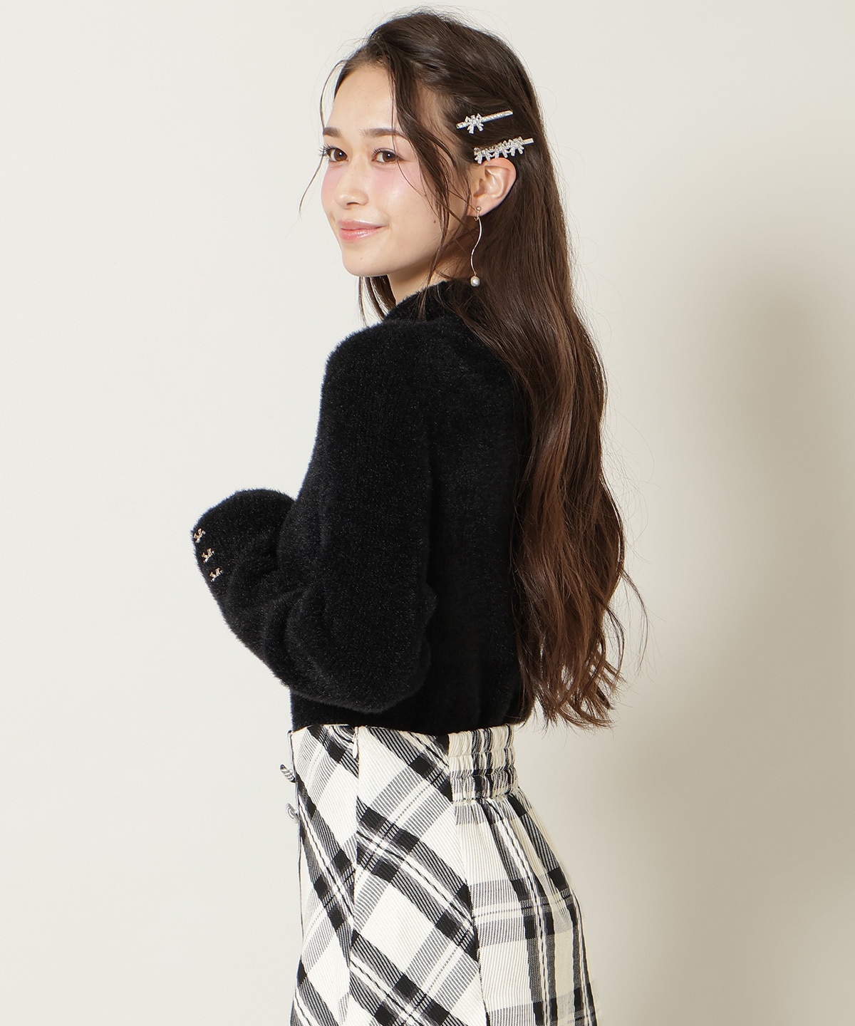 FOXライクヤーンタートルネックプルオーバー