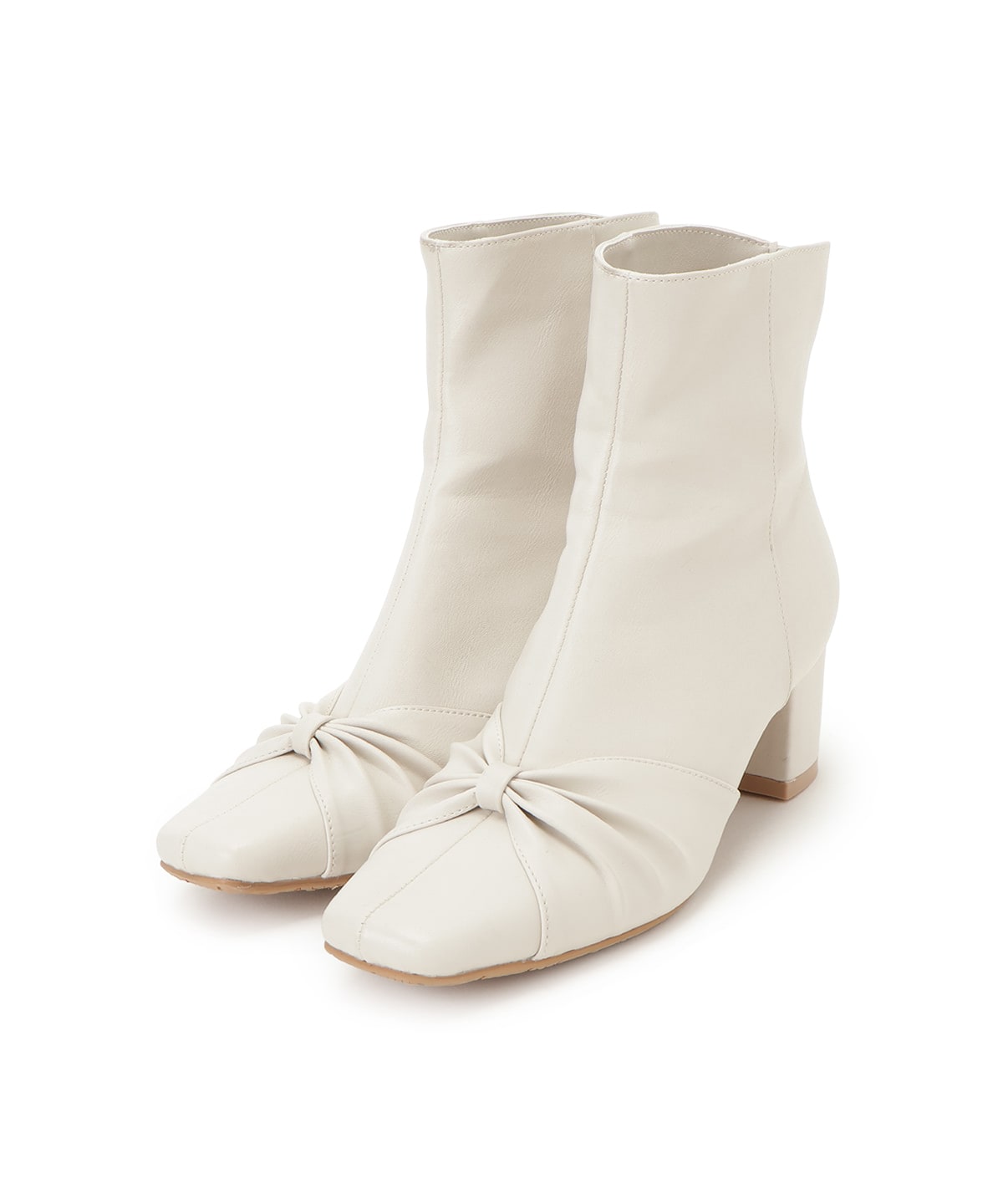 フロントリボンショートブーツ