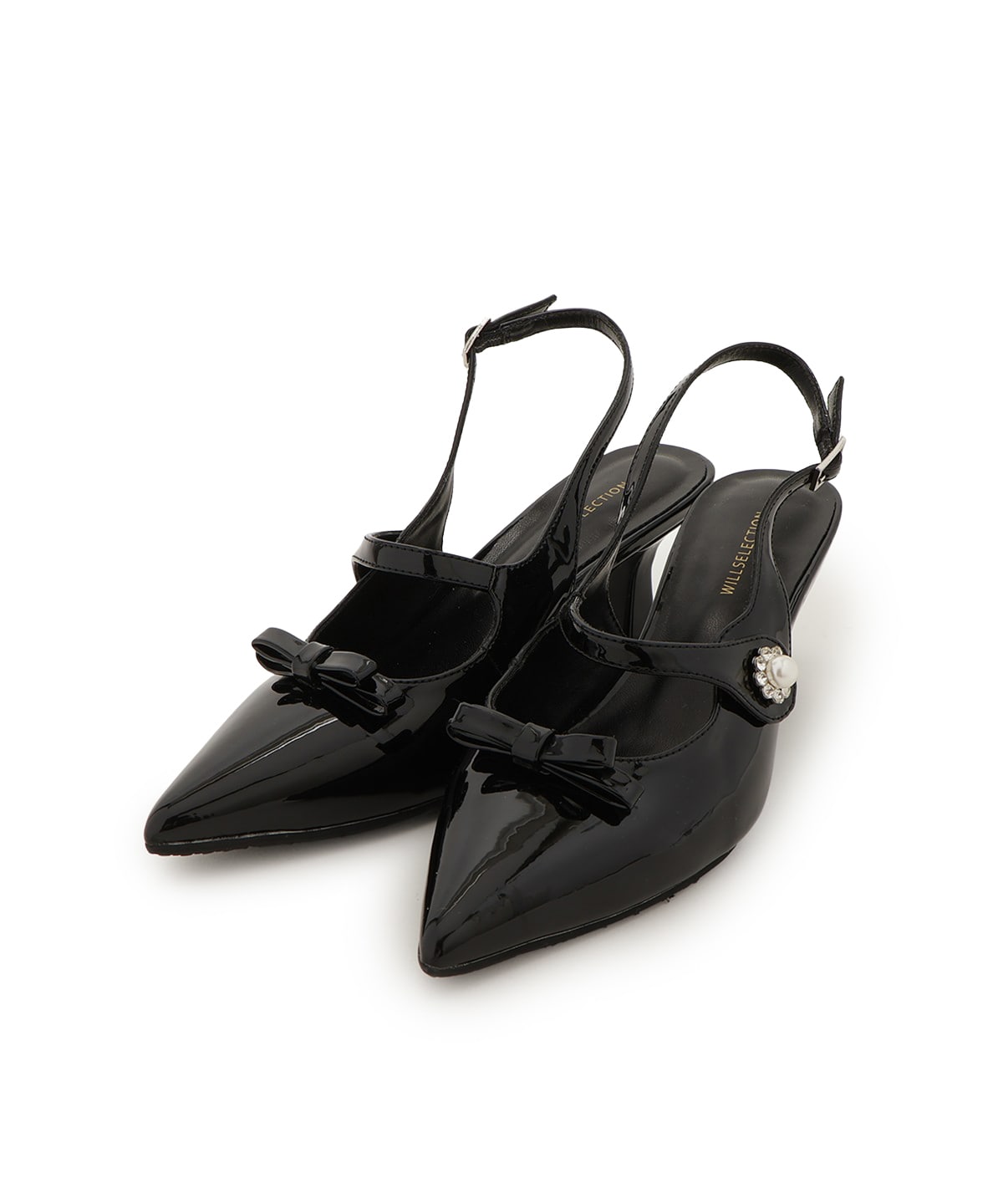 スリングバックリボンパンプス