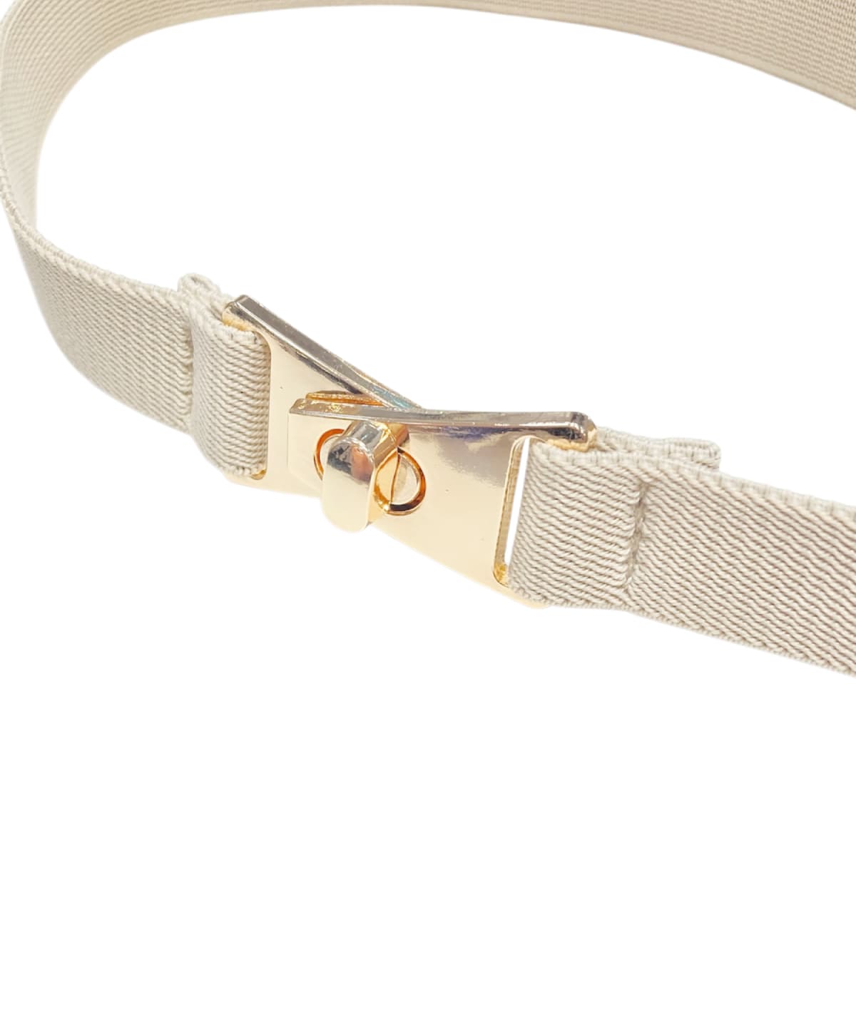 ゴールドバックルゴムベルト