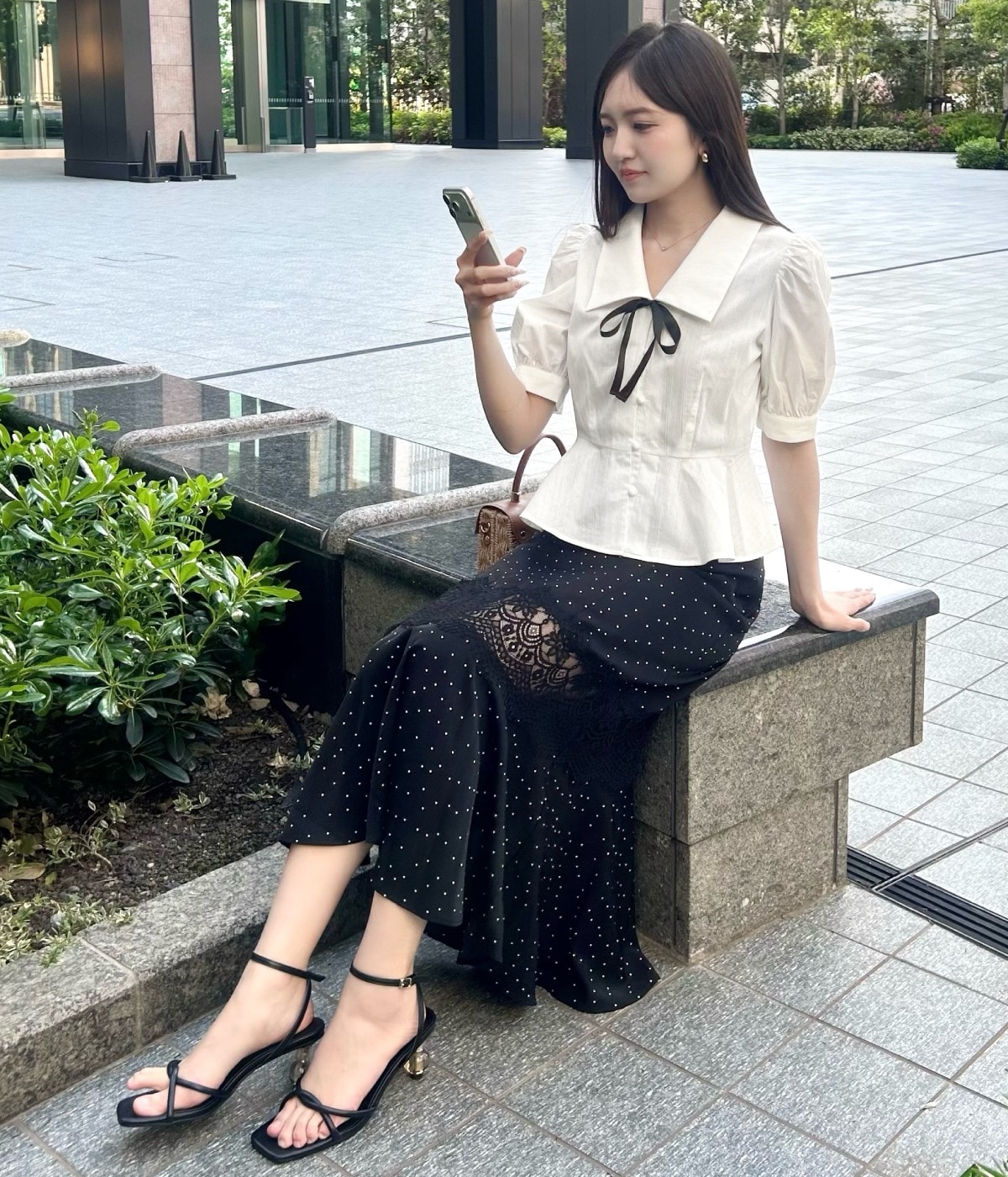 【新色追加】パフスリーブペプラムブラウス