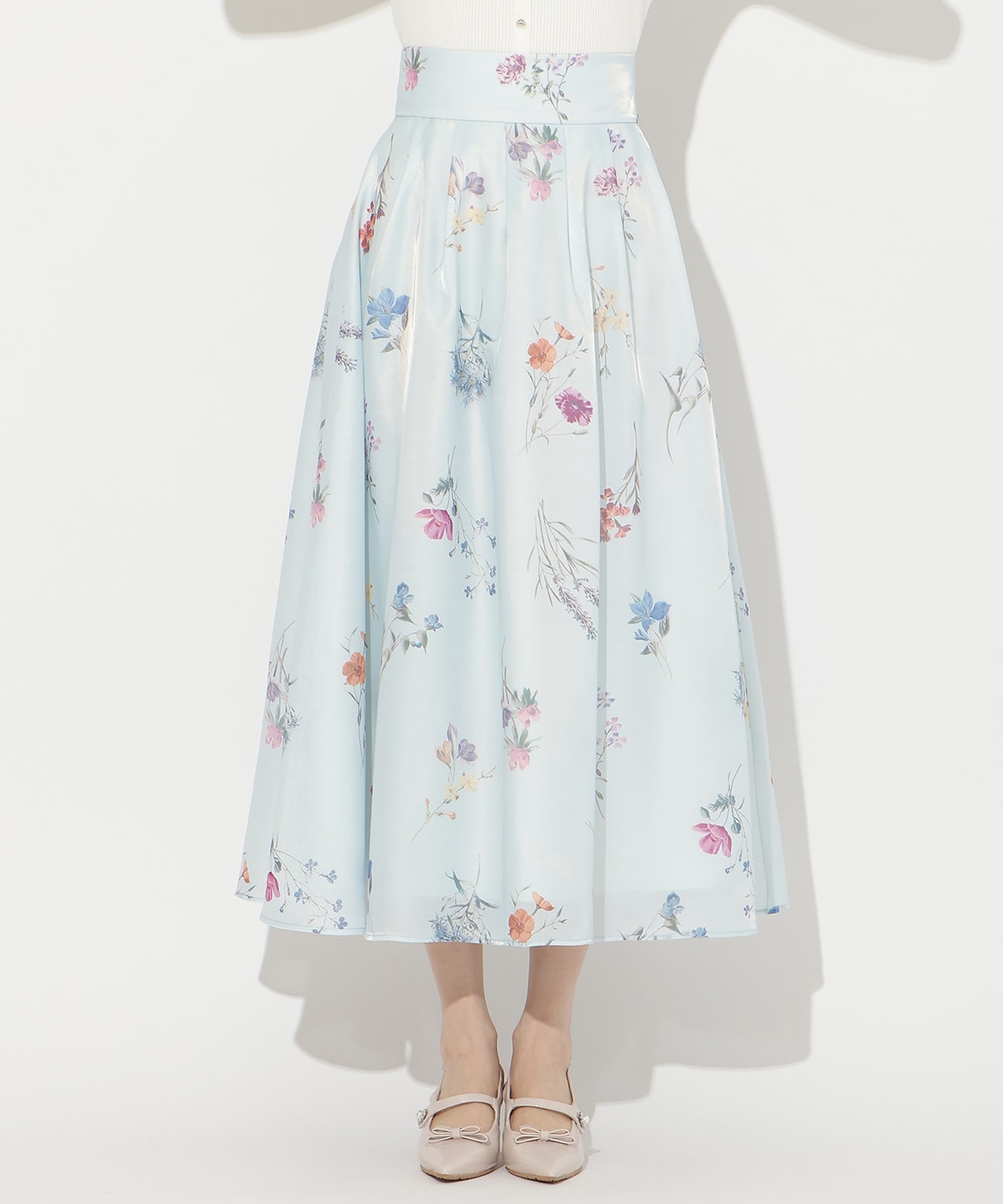 【3/12(thu)10時発売】ボタニカルフラワーシアータックスカート