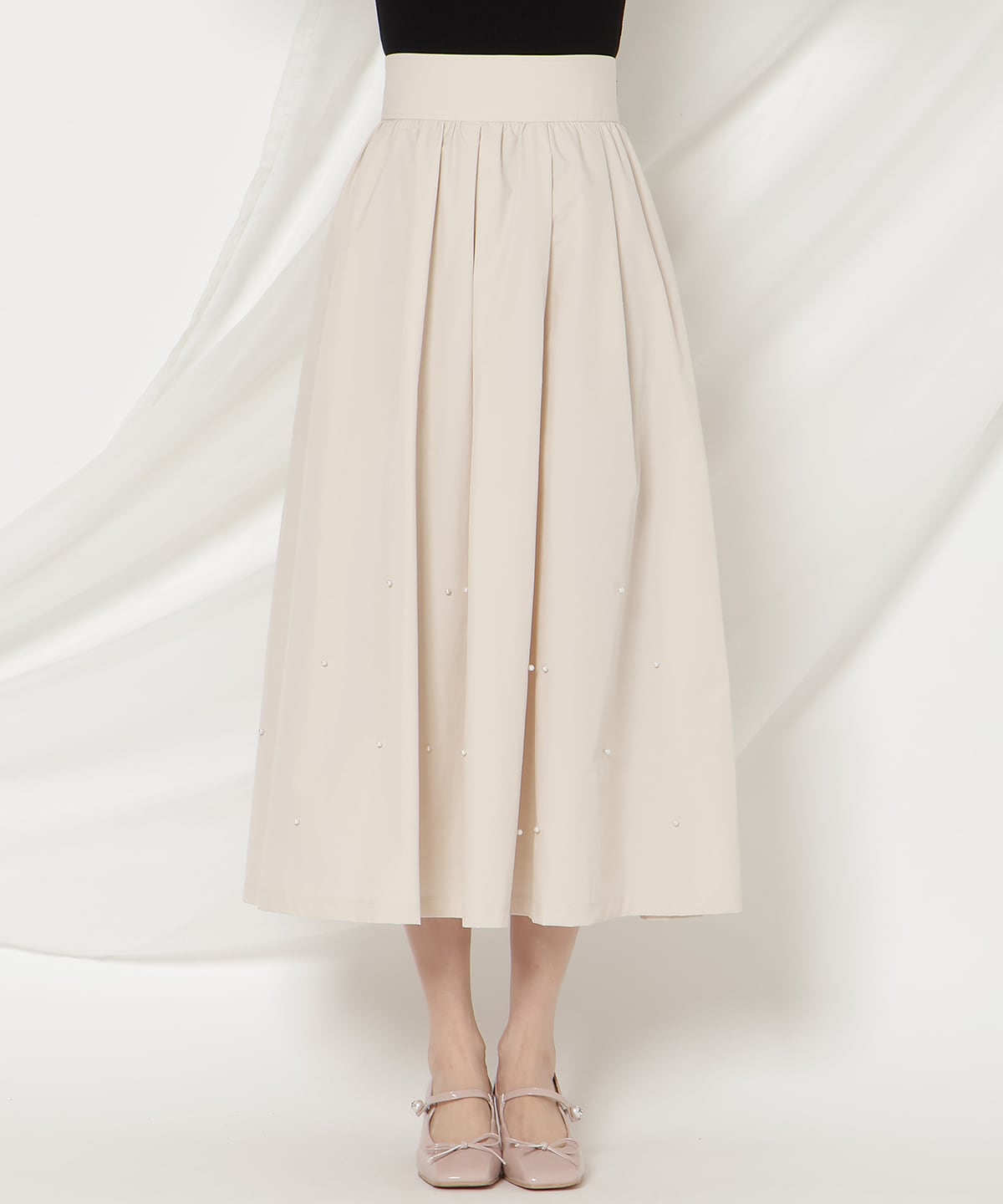パールタックギャザースカート