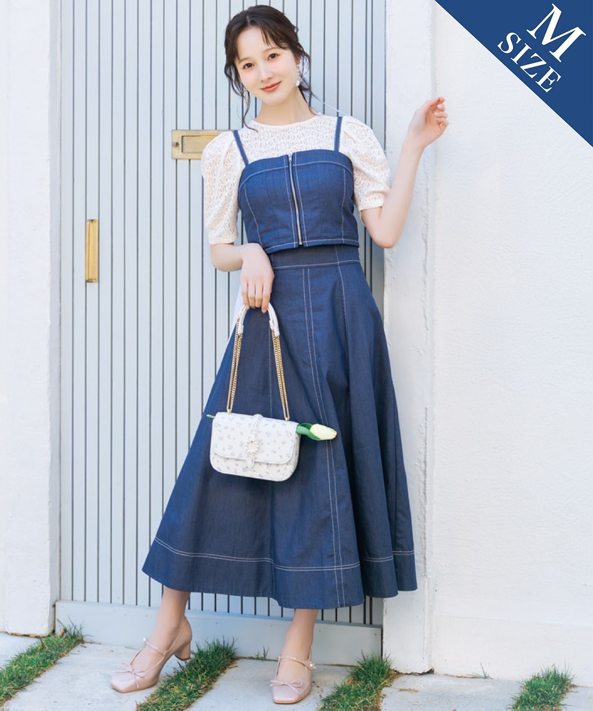 【3/19(thu)10時発売】ライトデニムフレアスカート