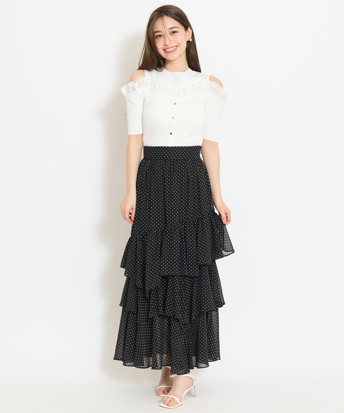 アシメティアードスカート