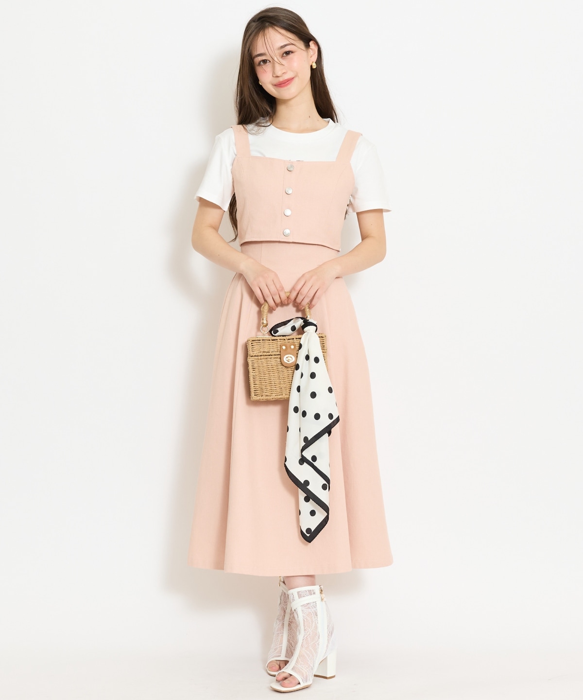 【セットアップ対応】デニムフレアスカート