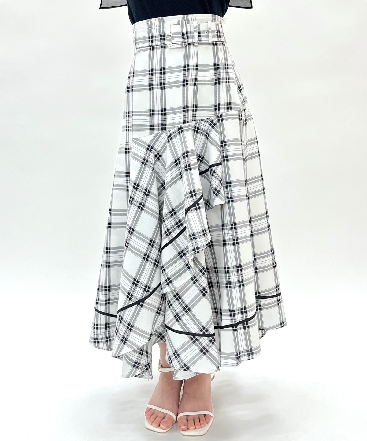 ベルト付きハンカチヘムスカート