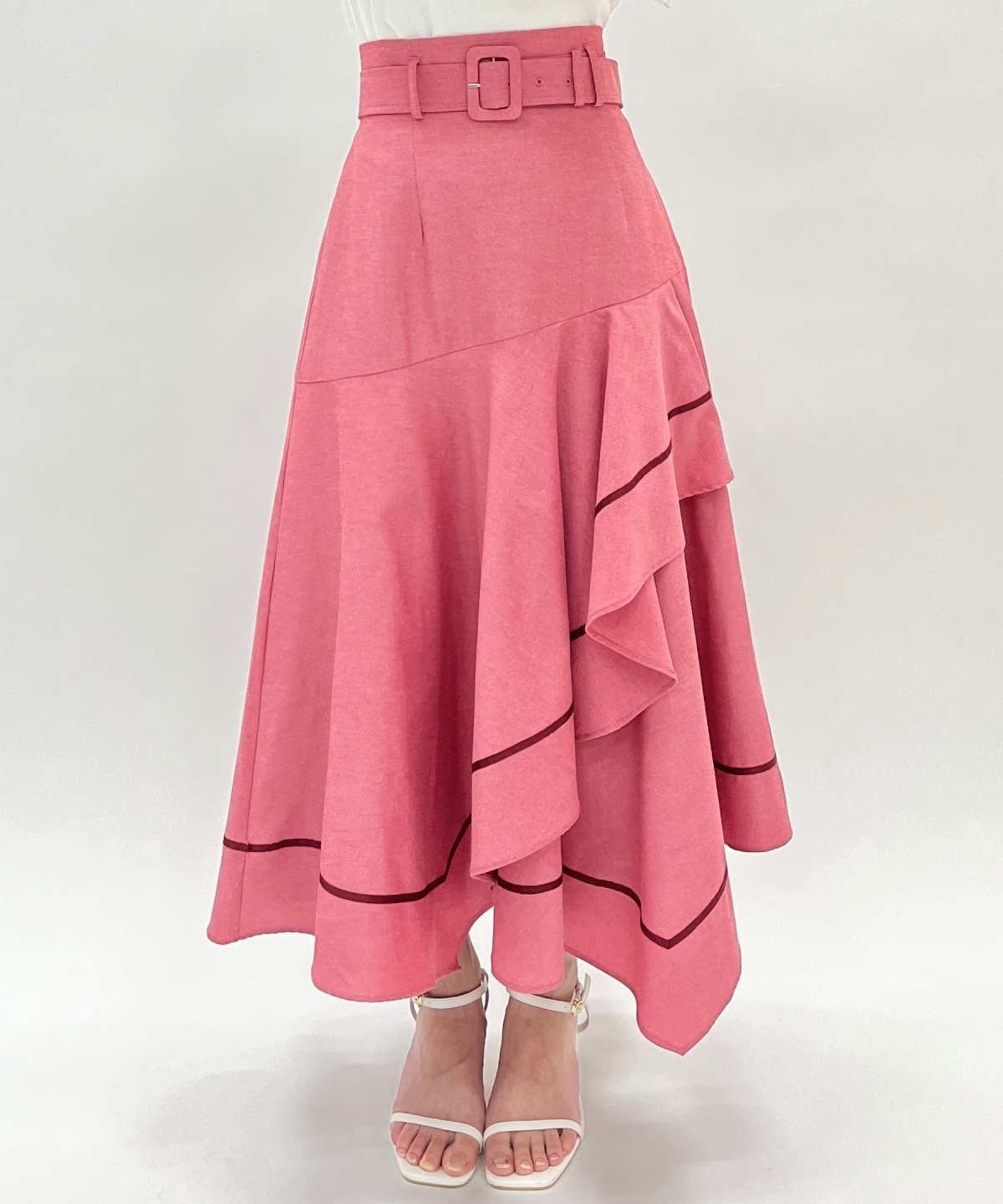 ベルト付きハンカチヘムスカート