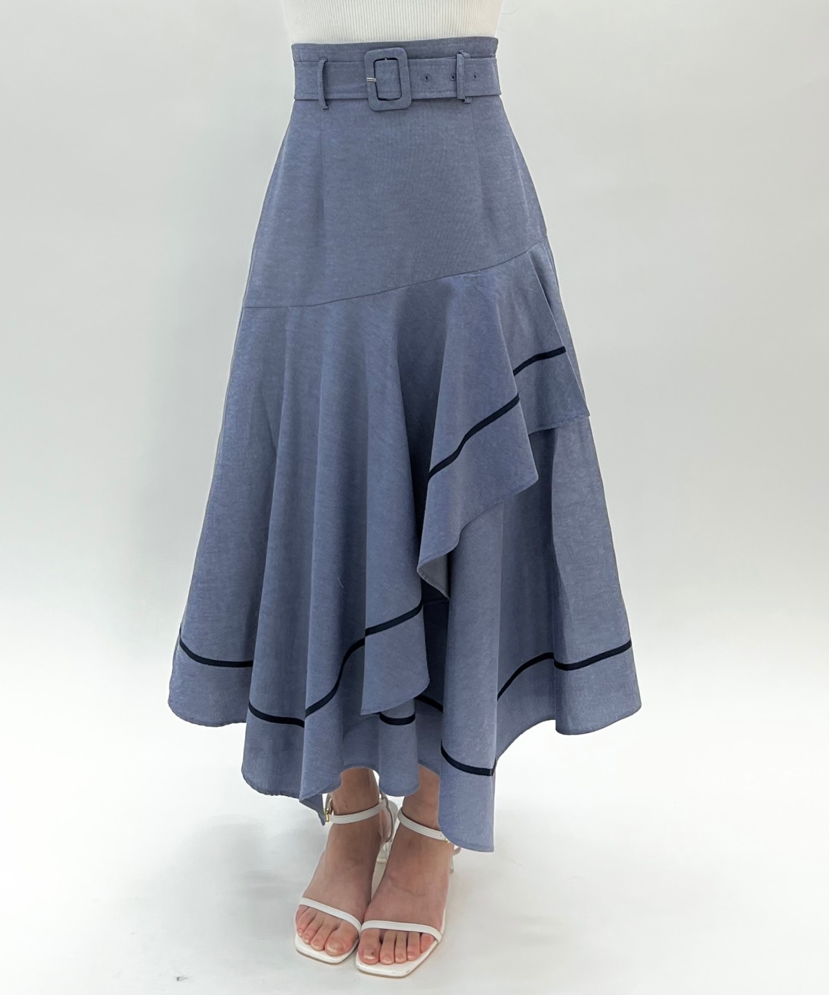 ベルト付きハンカチヘムスカート