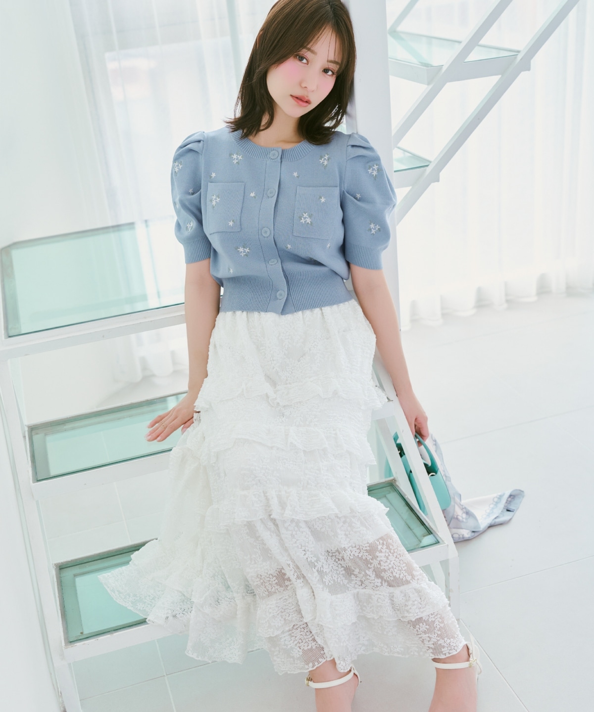 レースフリルティアードスカート