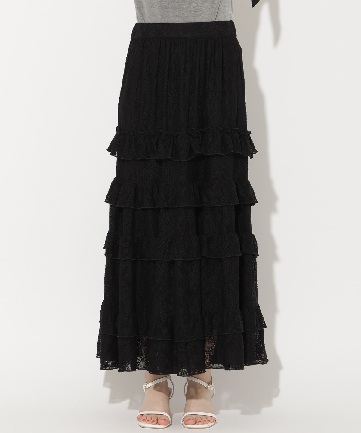 レースフリルティアードスカート