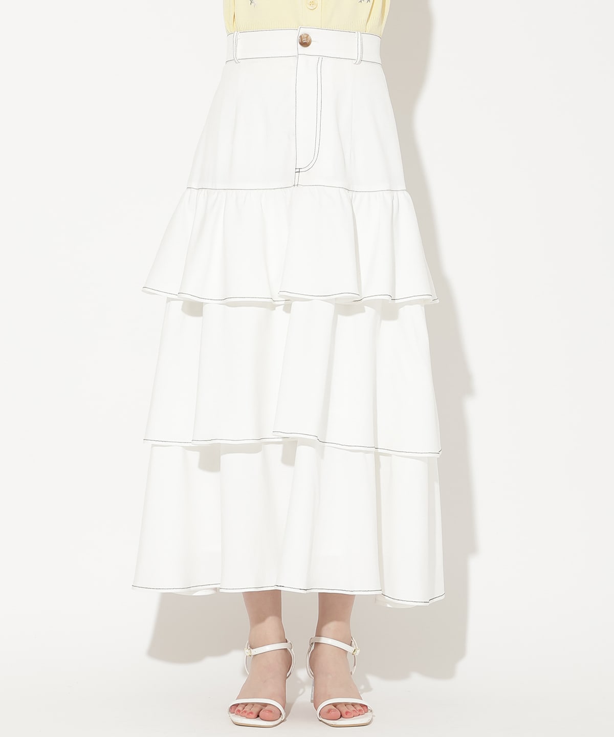 ボリュームフリルティアードスカート