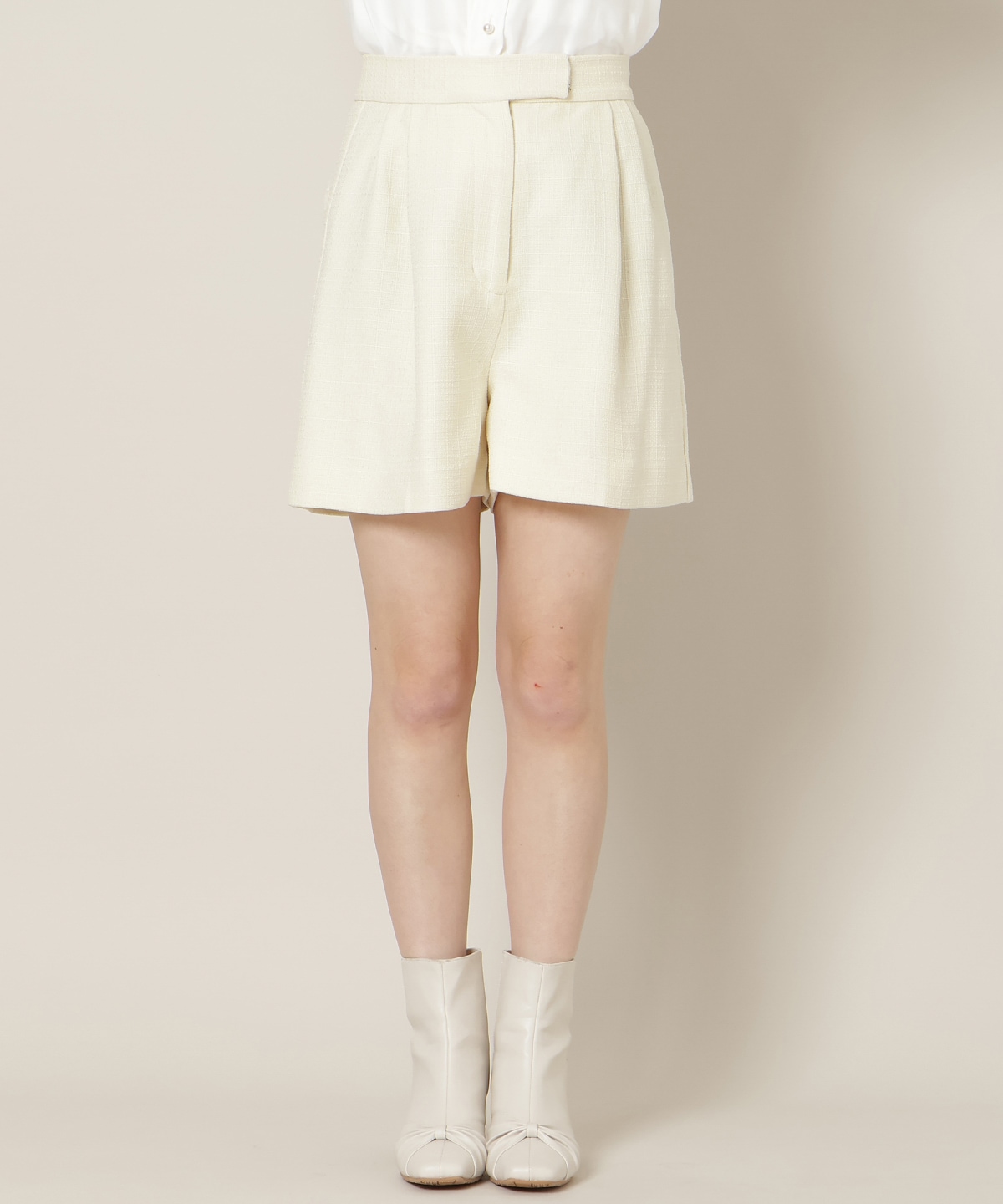 ツイードタックショートパンツ