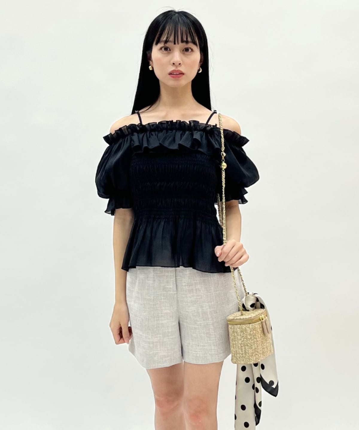 タックツイードショートパンツ