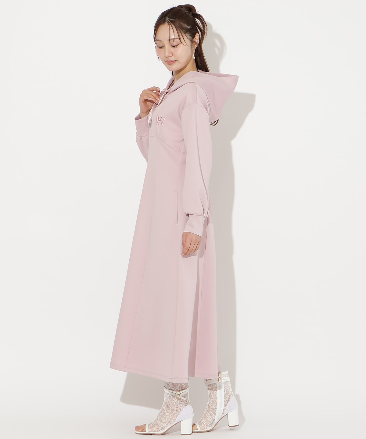 【2/27(fri)20時発売】ハイウエスト切替パーカーワンピース