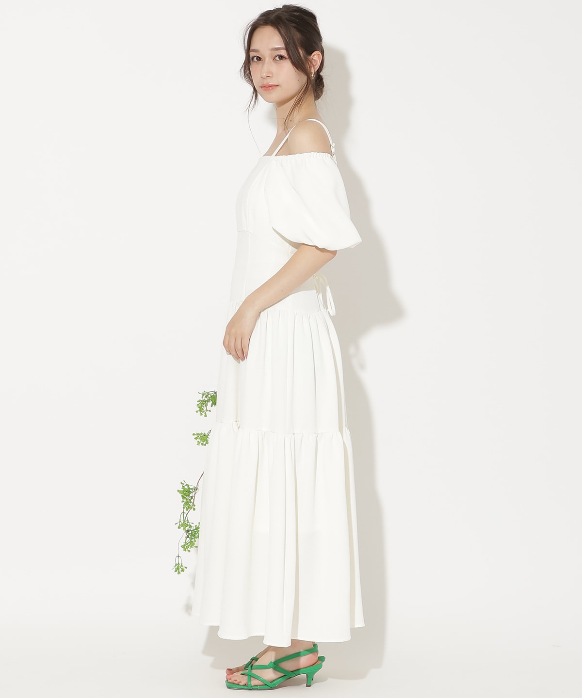 2WAYスリーブティアードワンピース