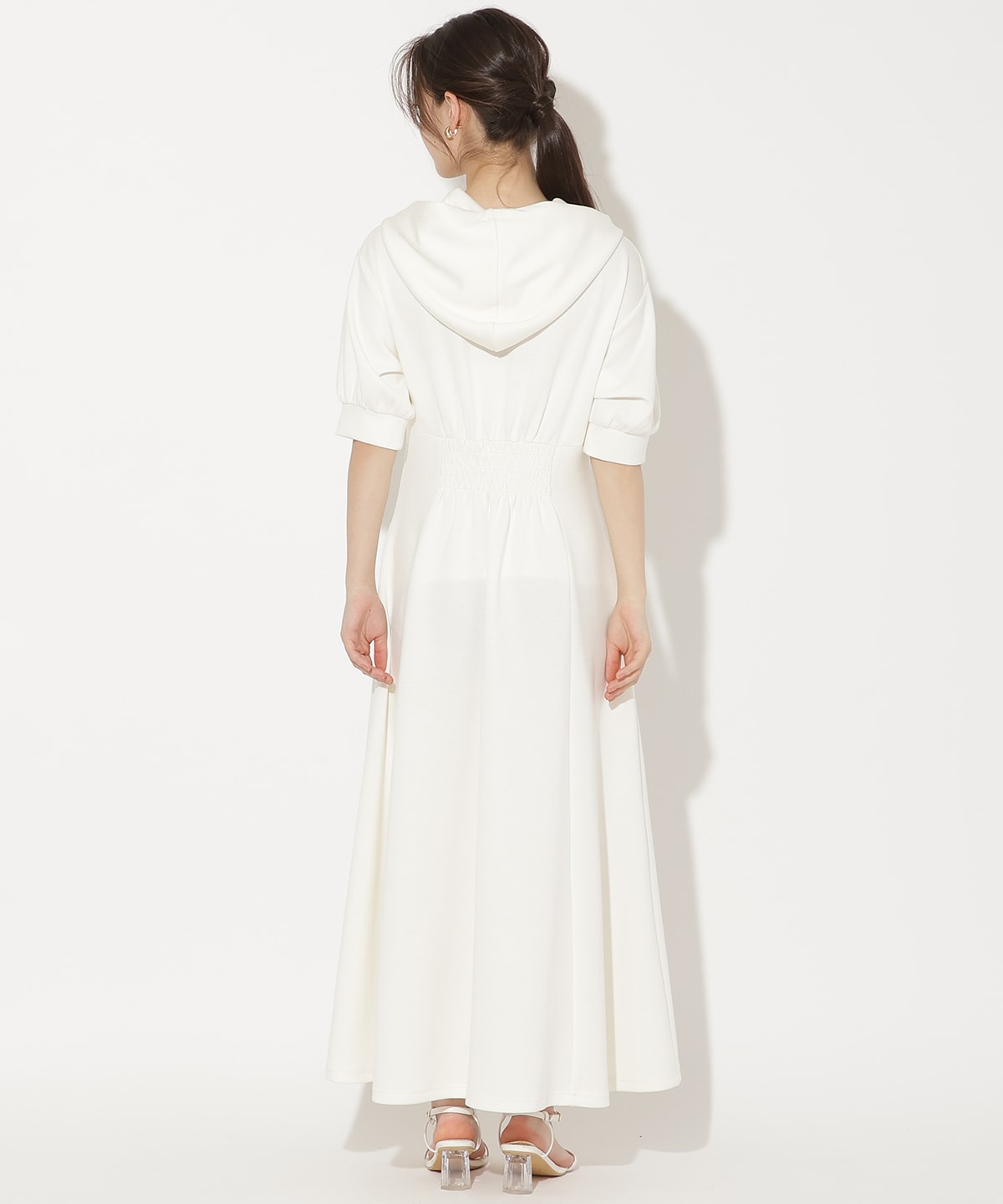 【5/14(thu)10時発売】ハイウエスト切替パーカーワンピース