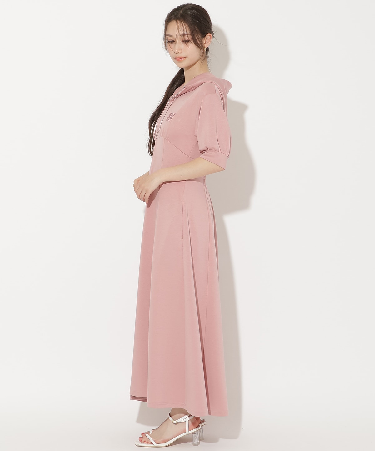 【5/14(thu)10時発売】ハイウエスト切替パーカーワンピース
