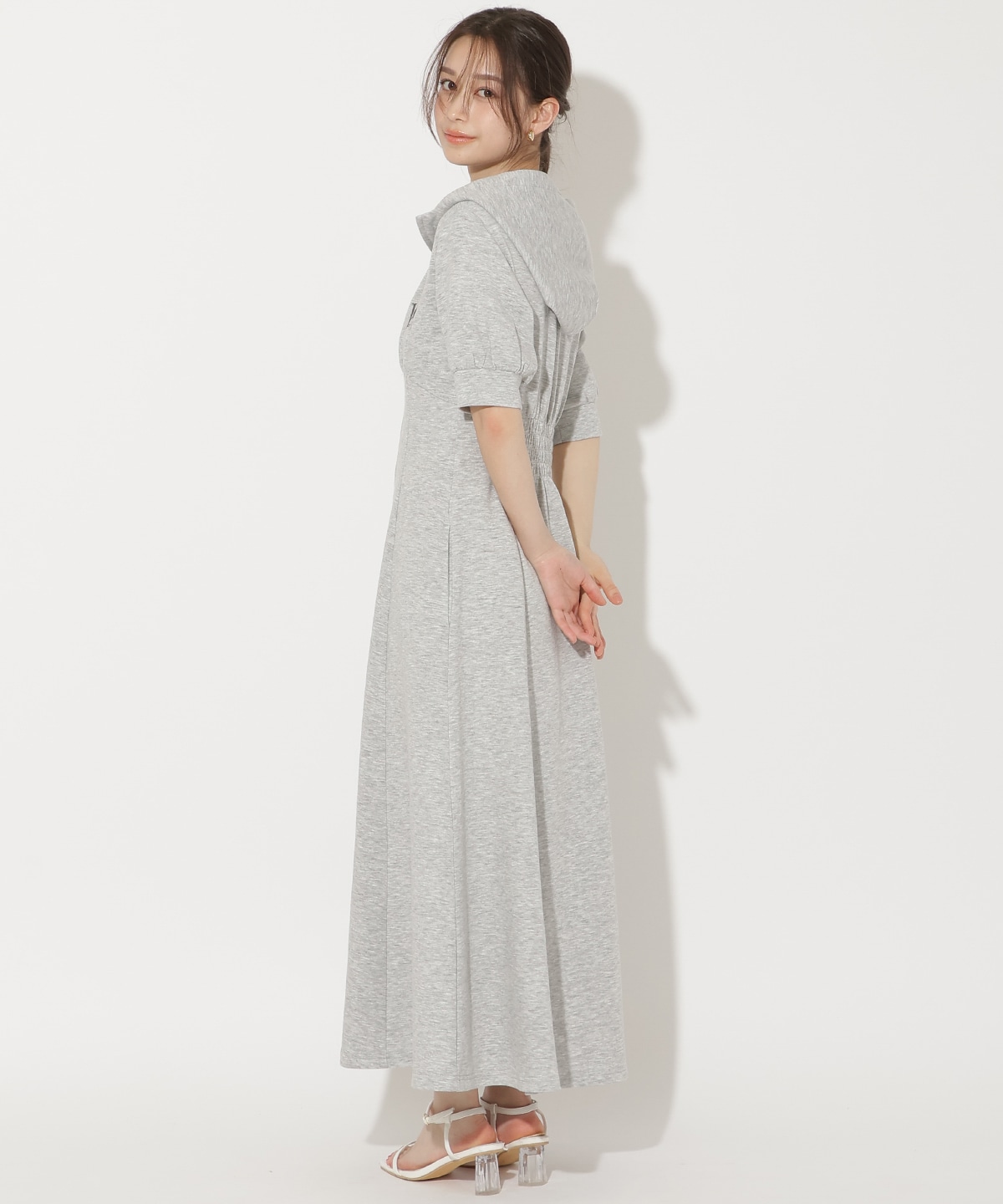 【5/14(thu)10時発売】ハイウエスト切替パーカーワンピース