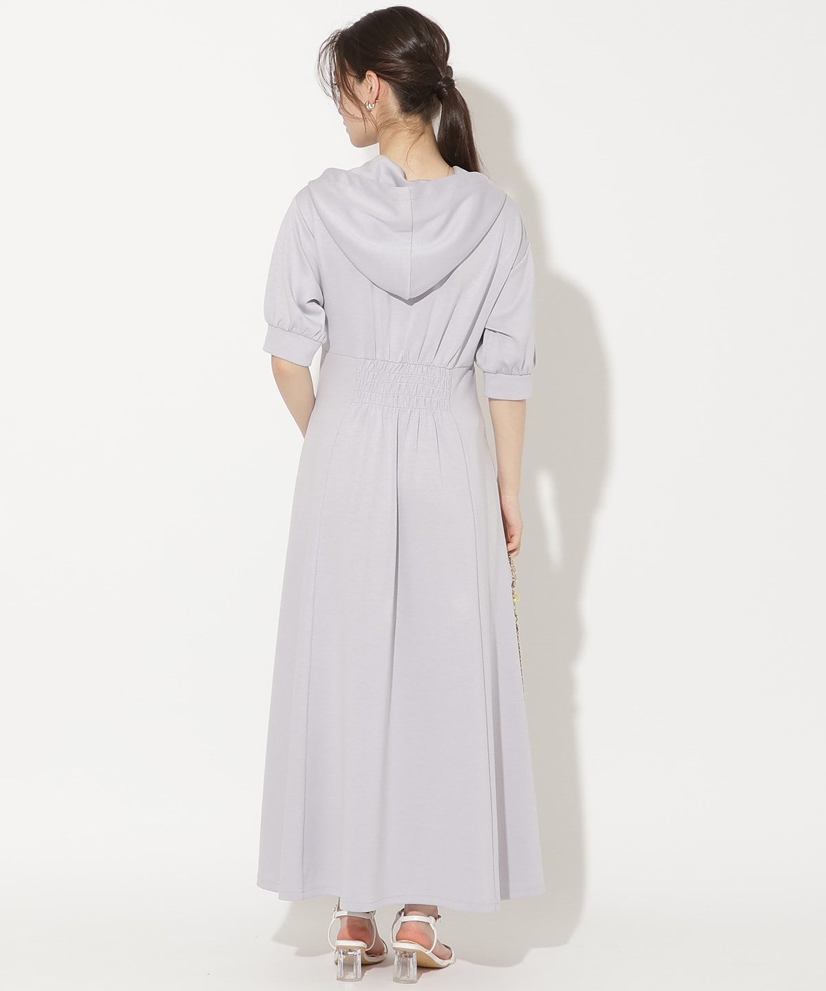 【5/14(thu)10時発売】ハイウエスト切替パーカーワンピース