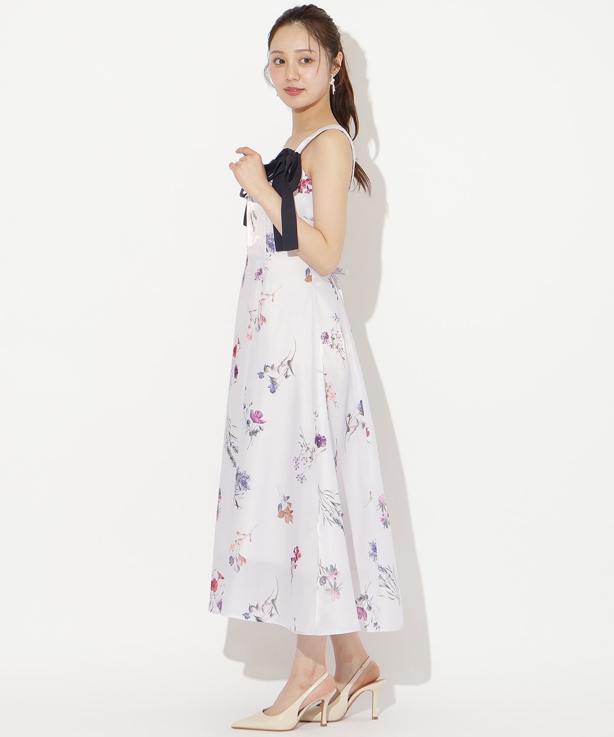 【3/12(thu)10時発売】ボタニカルフラワーシアータックワンピース