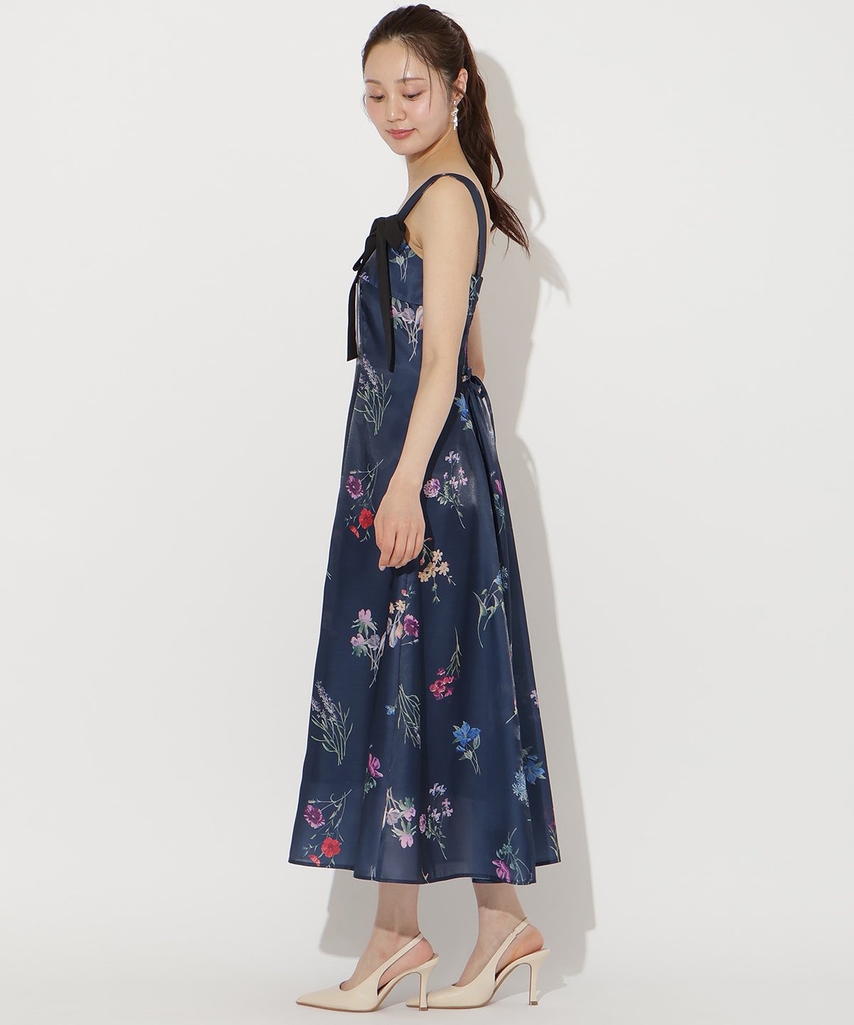 【3/12(thu)10時発売】ボタニカルフラワーシアータックワンピース