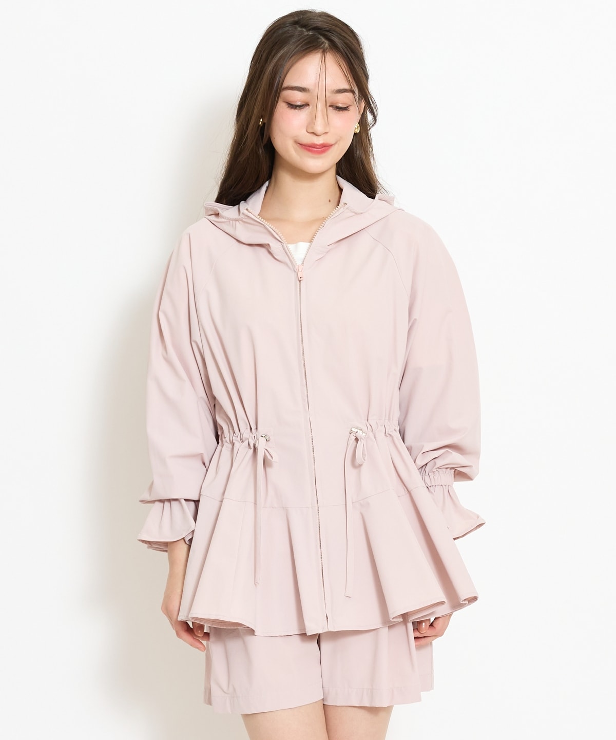 【セットアップ対応】UVカットペプラムブルゾン