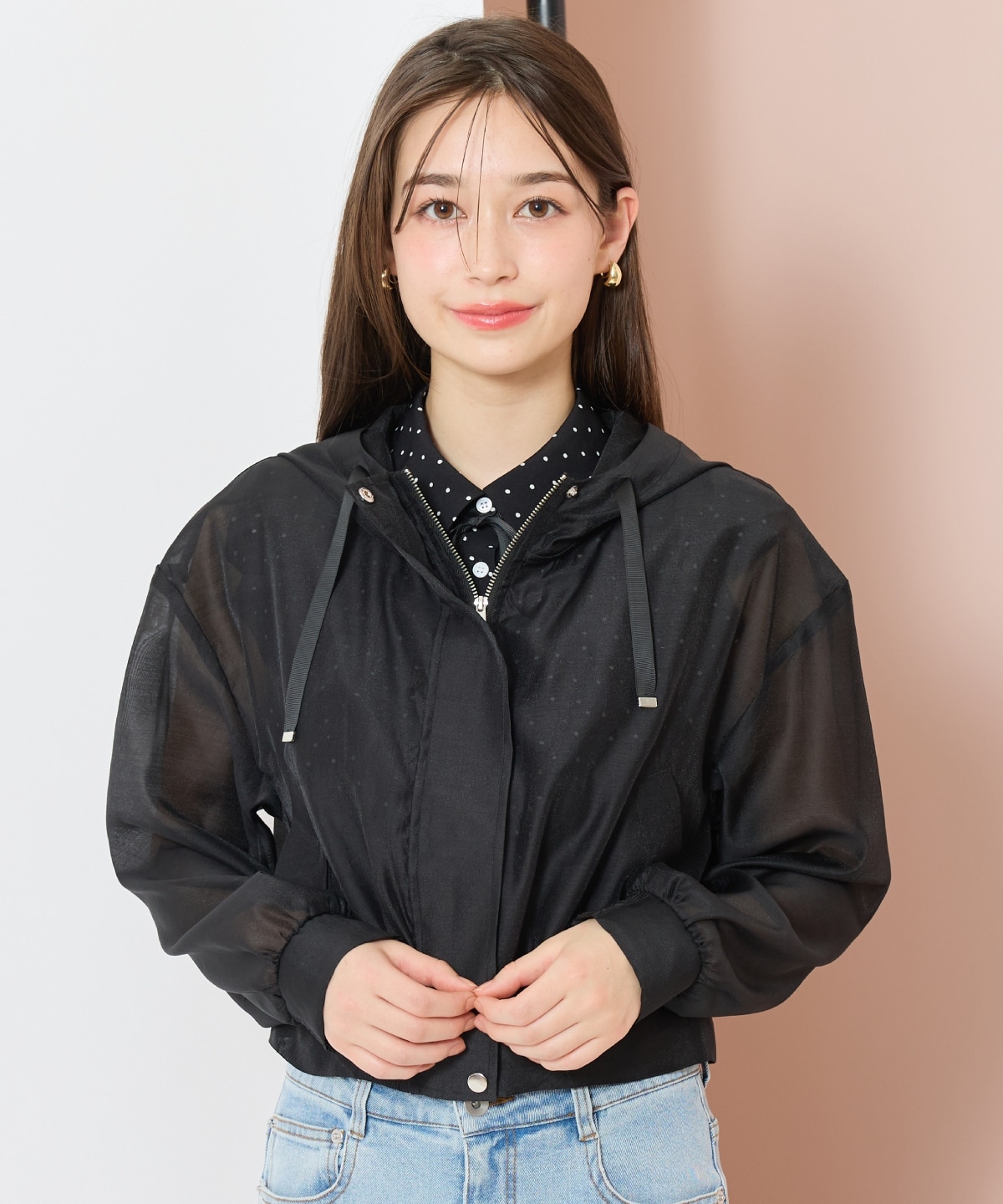 シアーフードブルゾン