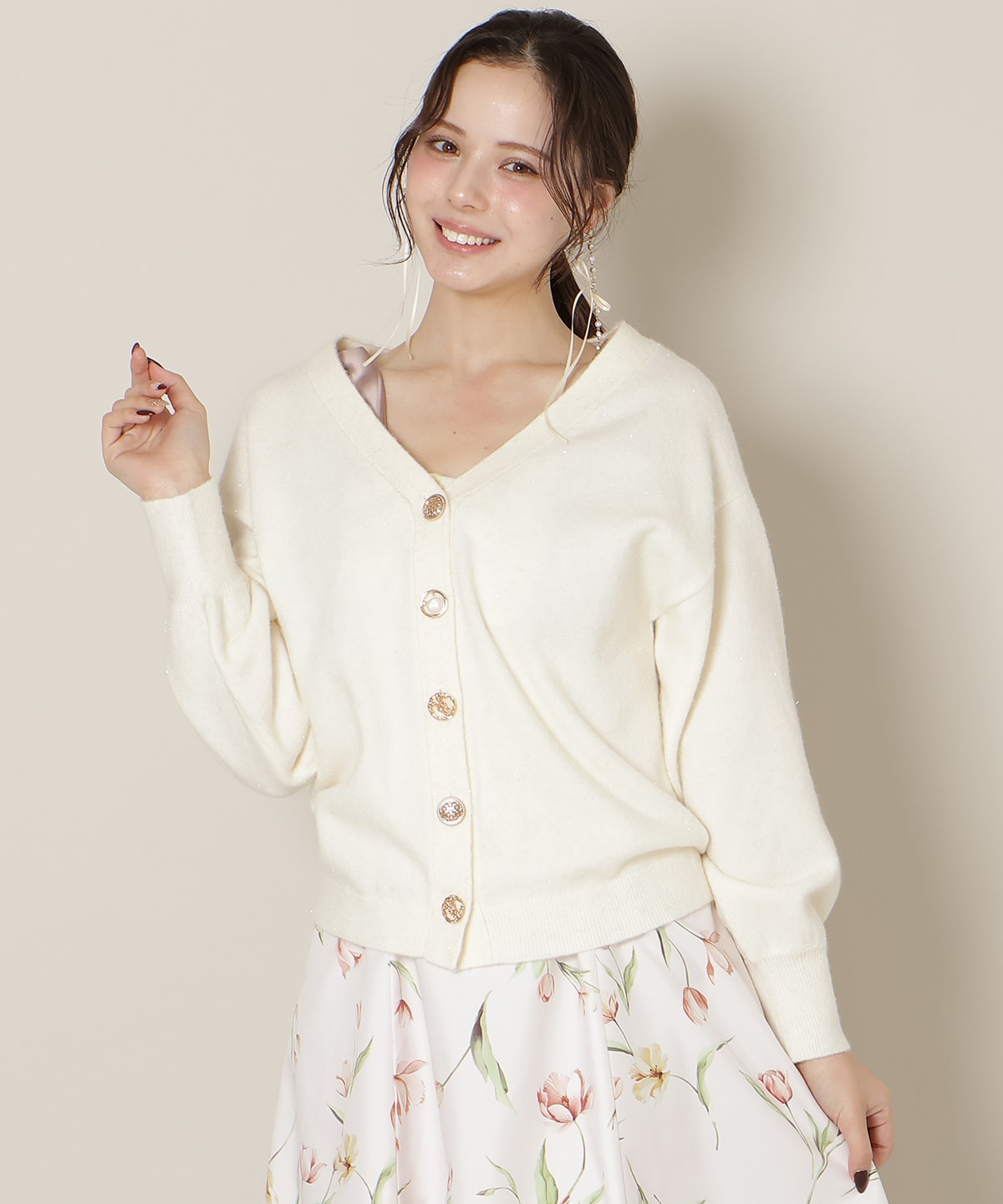 ミドルゲージカーディガン